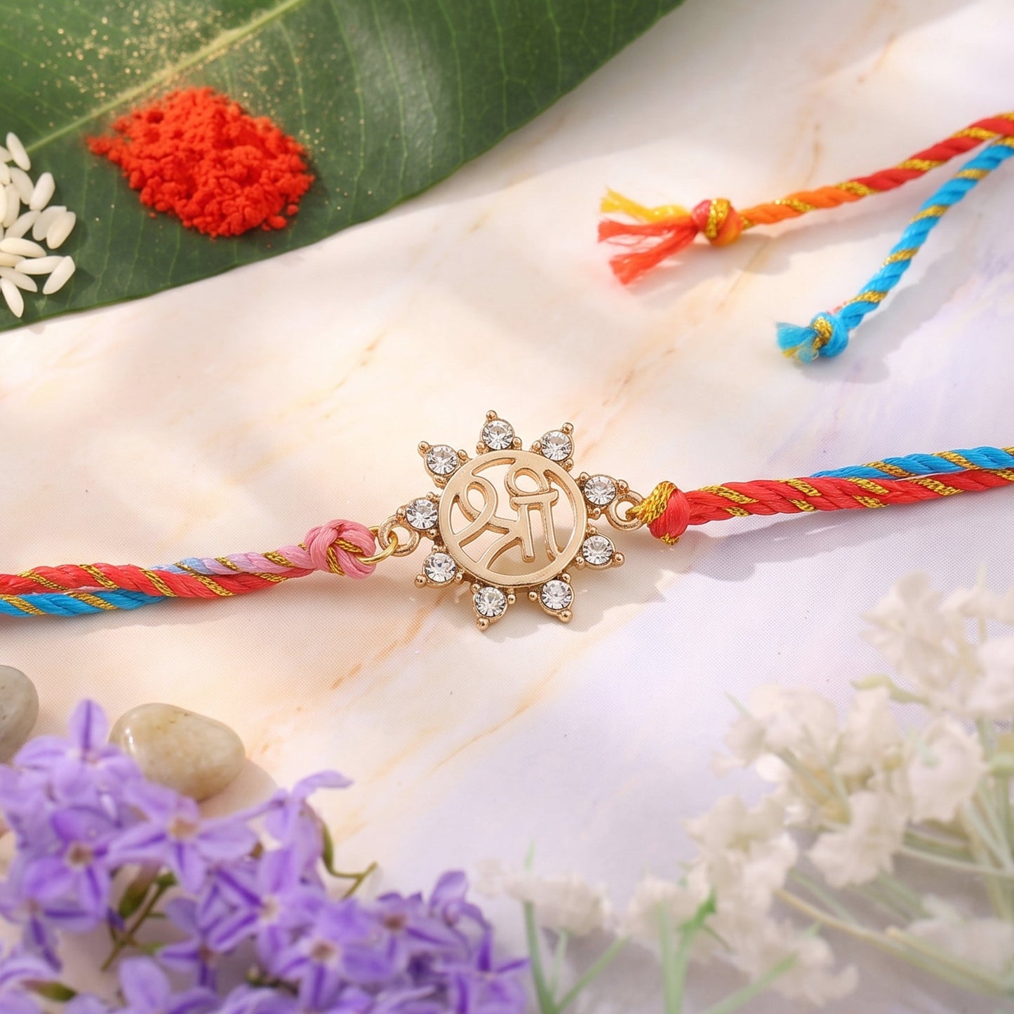 Premium Gold Plated Shubh Shree Rakhi