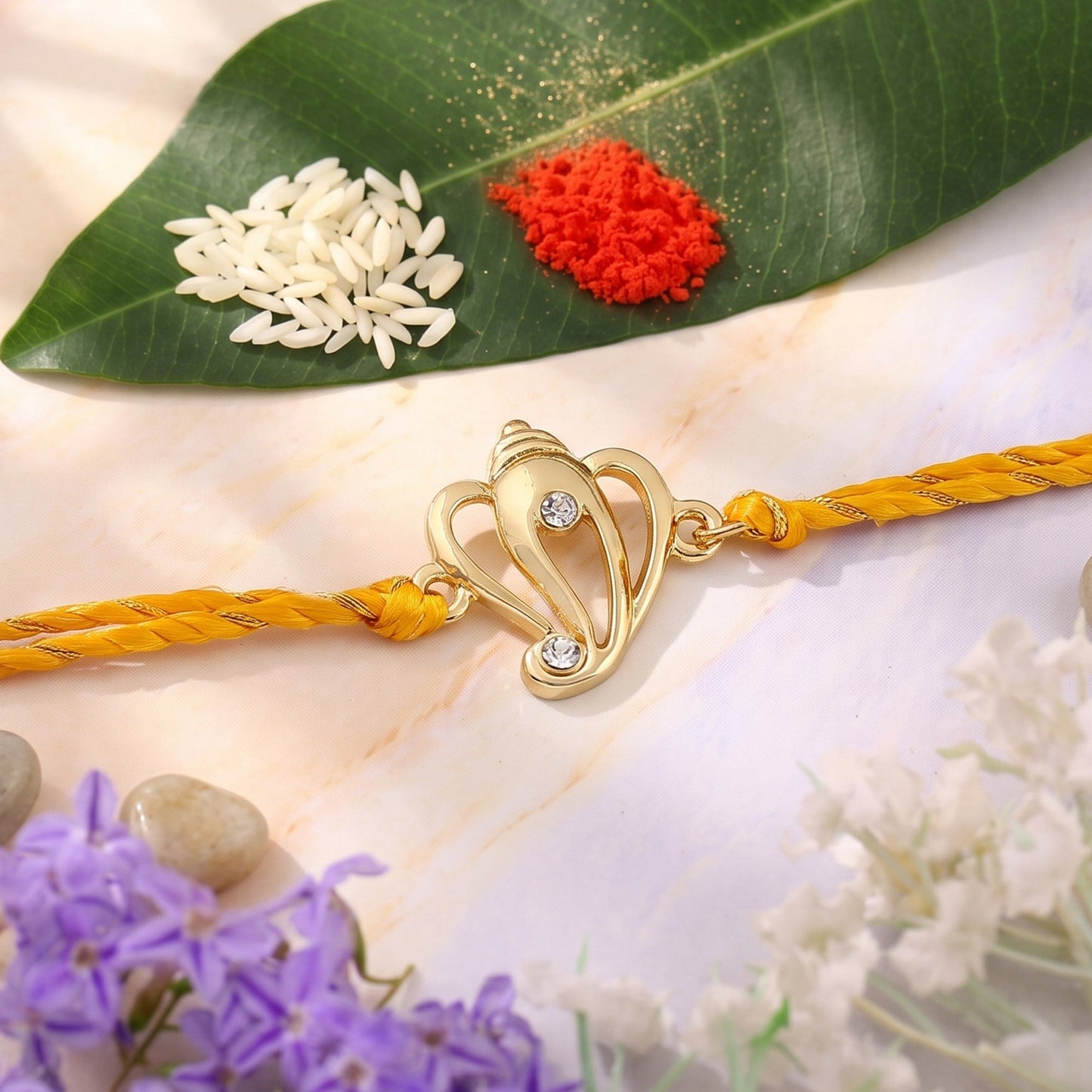Gold Plated Aadi Dev Rakhi