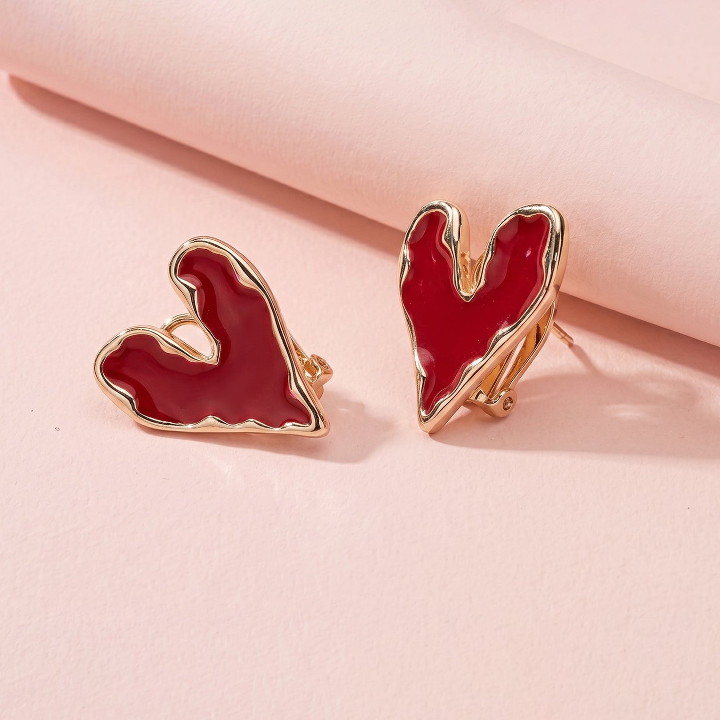 Sira Heart Enamel Earrings