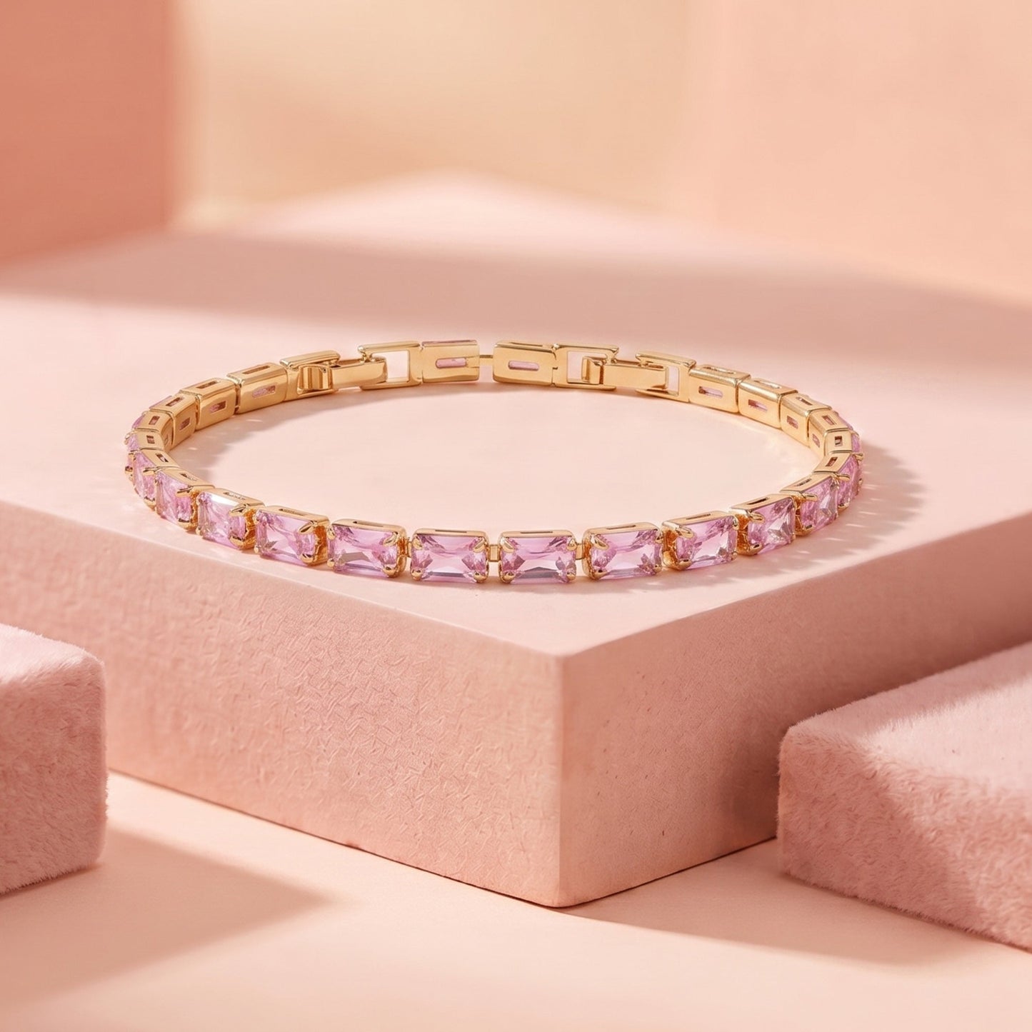 Sana Royal Pink Tennis Bracelet