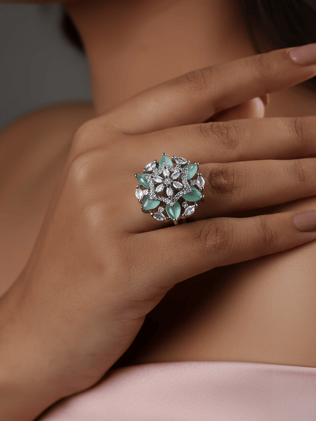 Mint Glow AD Ring