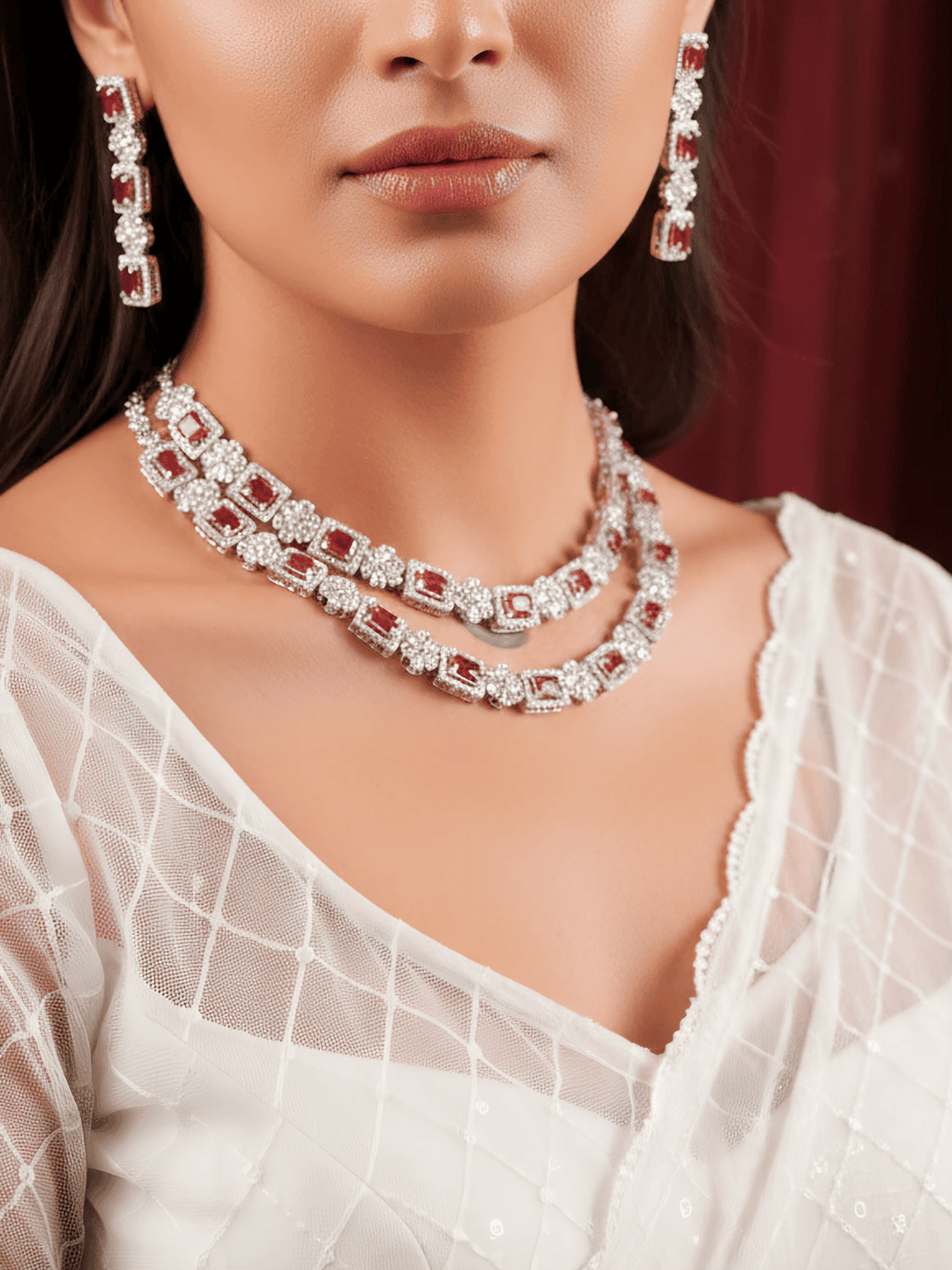 Radiant Layers AD Jewelry Set