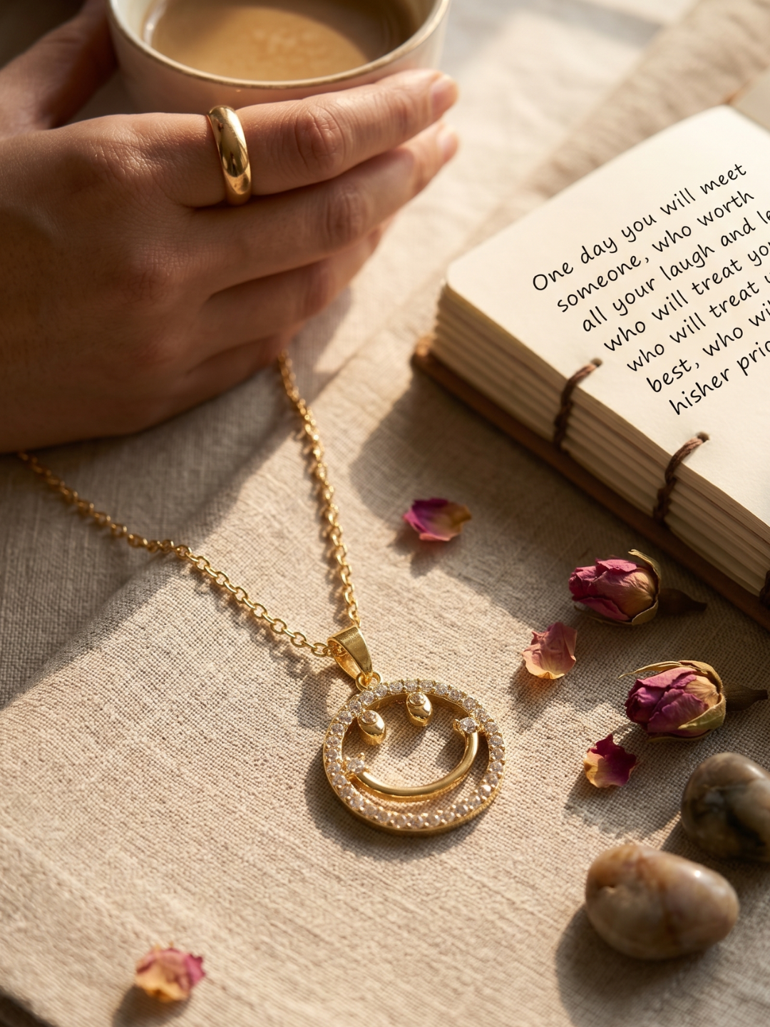 Smiley Spark Pendant Necklace