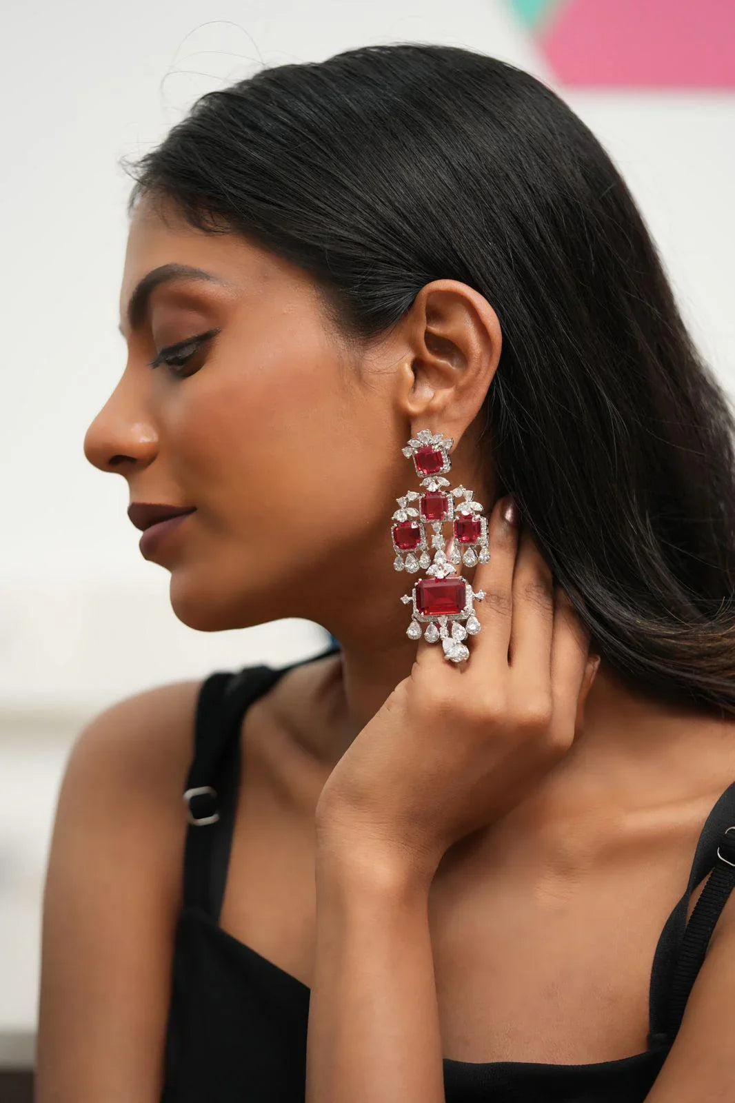 Archie Long Diamond Earrings