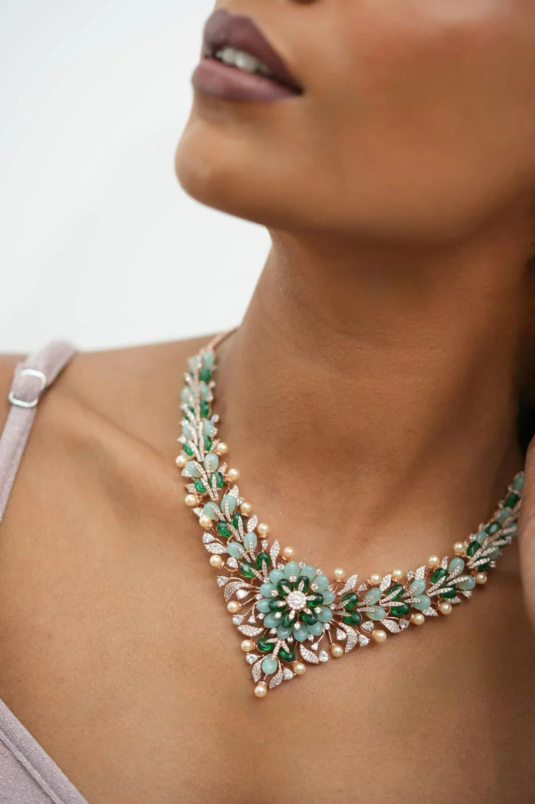 Drizella Diamond Beaded Pastel Necklace Set | Lala Land Collection