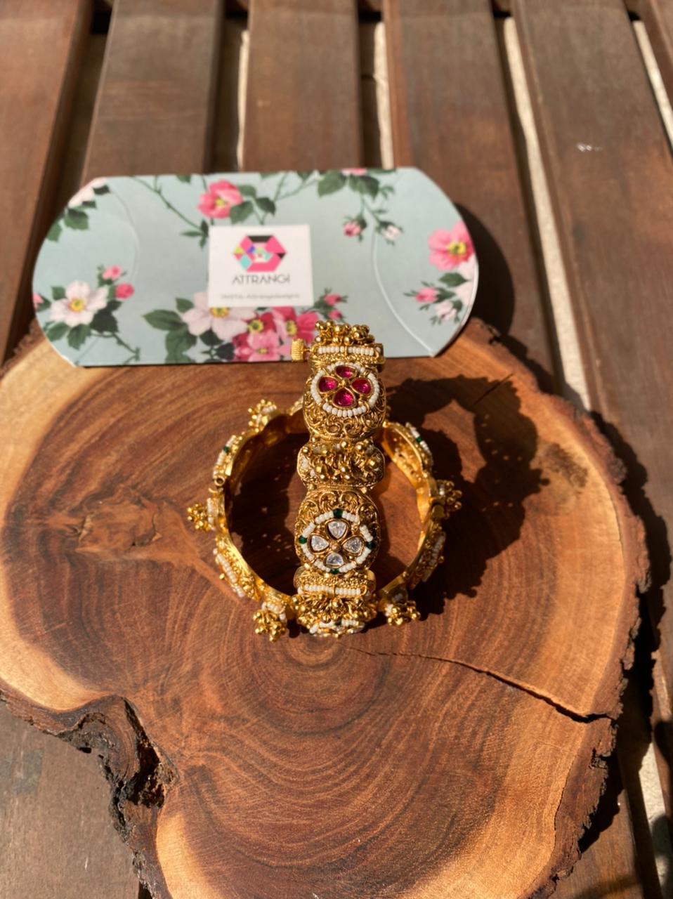 Radhika Openable Gold Bangle | Sone Pe Suhaga Collection