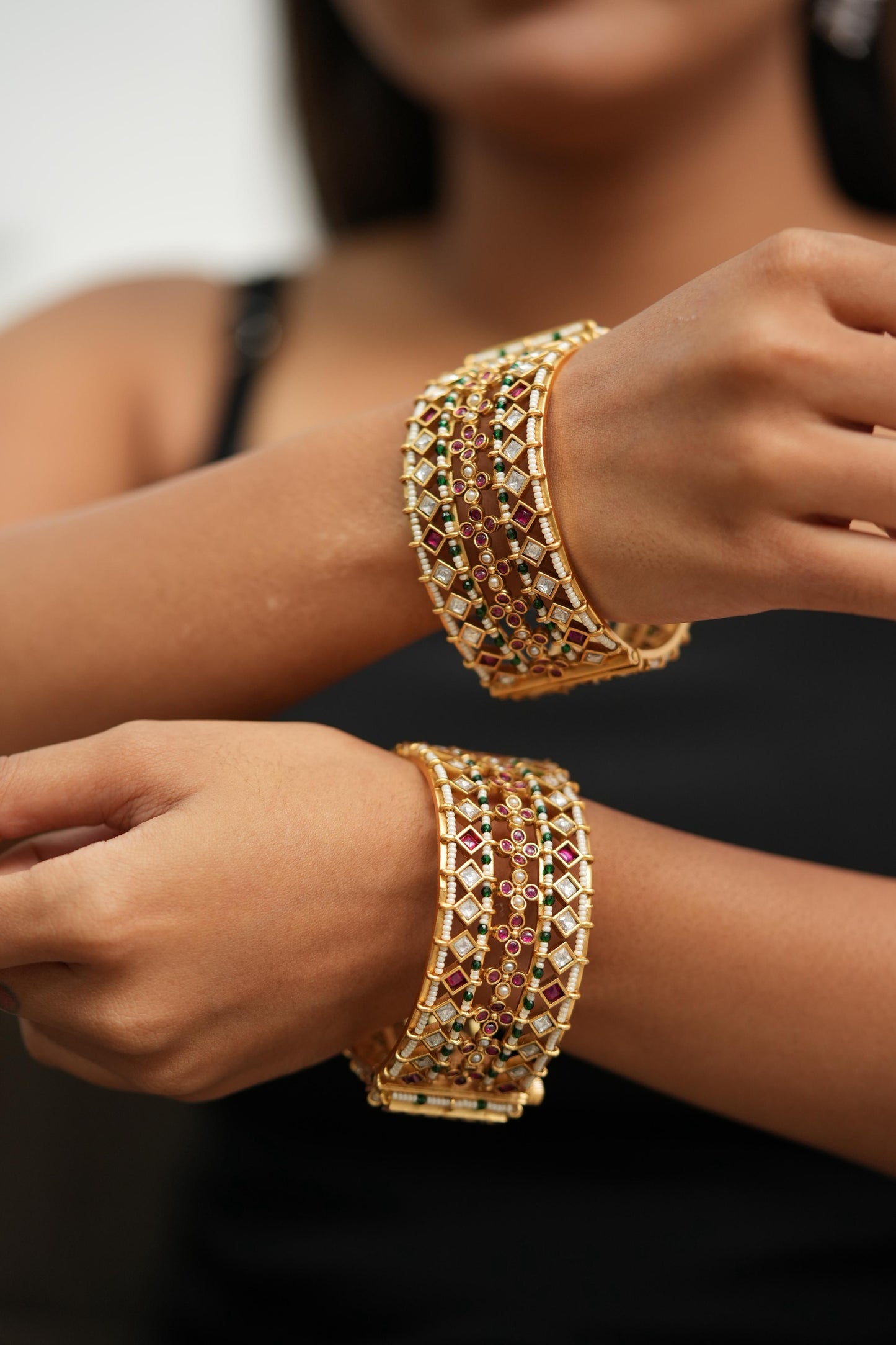 Sulabha Openable Thick Gold Kada | Sone Pe Suhaga Collection