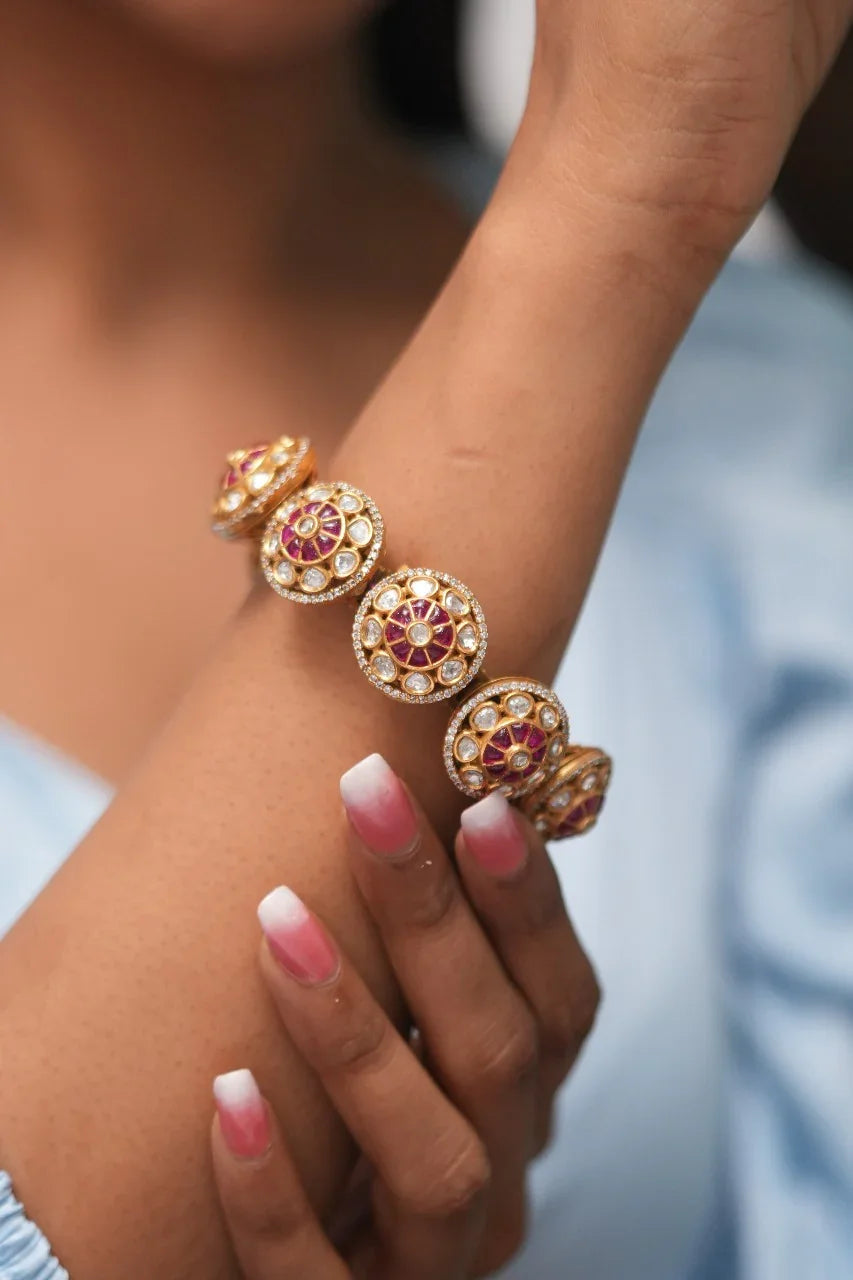 Gayathri Moissanite Rich Gokhru Pacheli Kada | Openble
