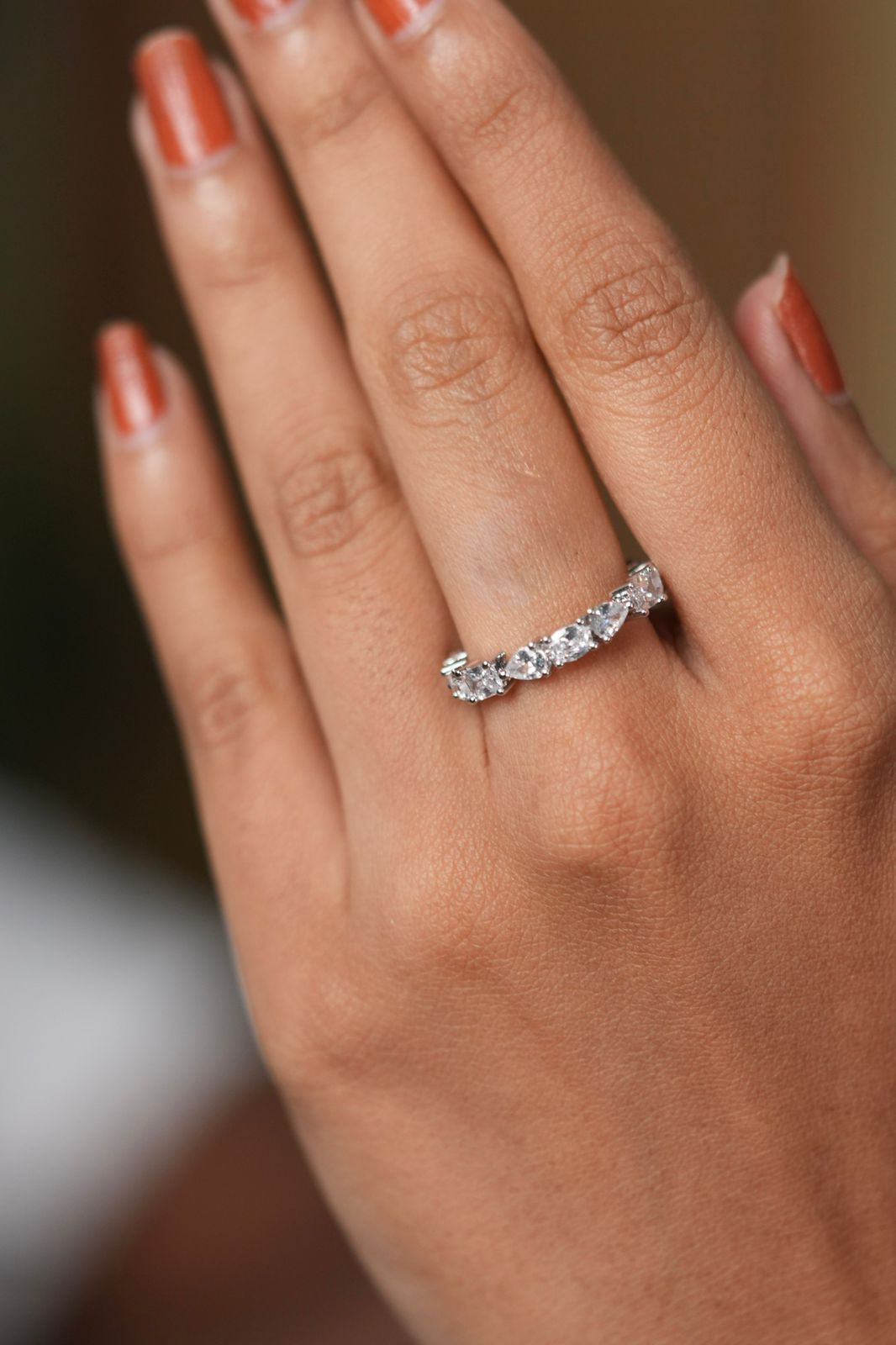 Multi Solitaire Diamond Band Ring | Daily Wear