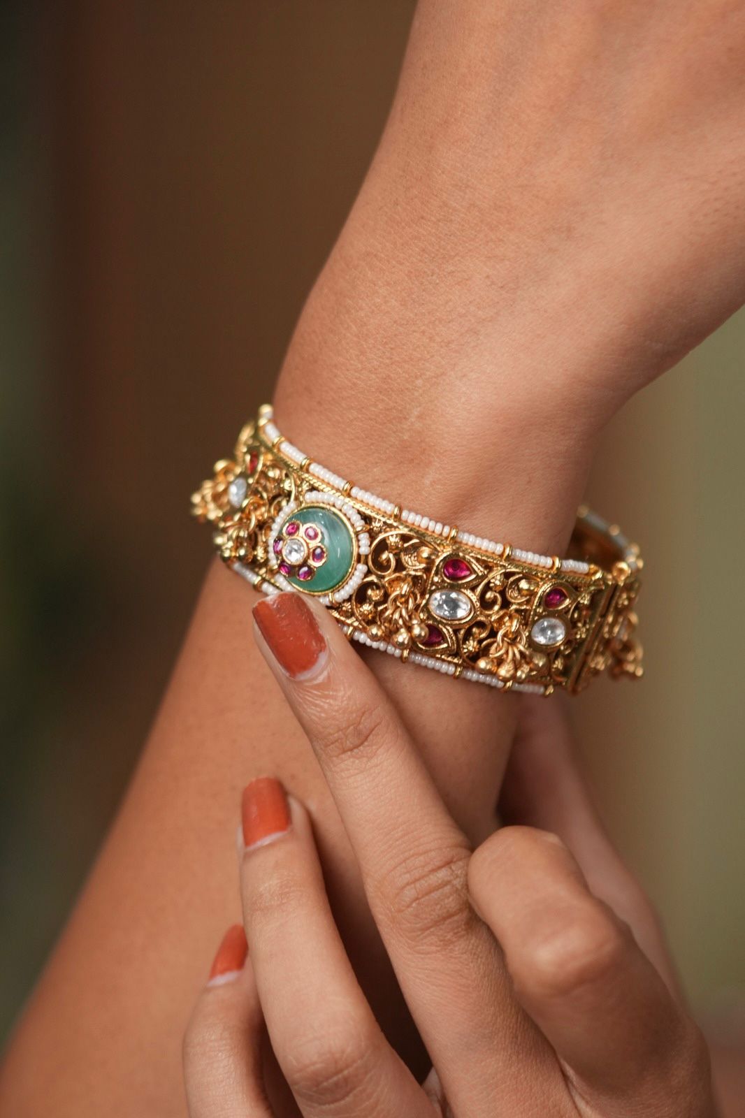 Mohana Traditional Gold Thick Bangle | Kada | Sone Pe Suhaga