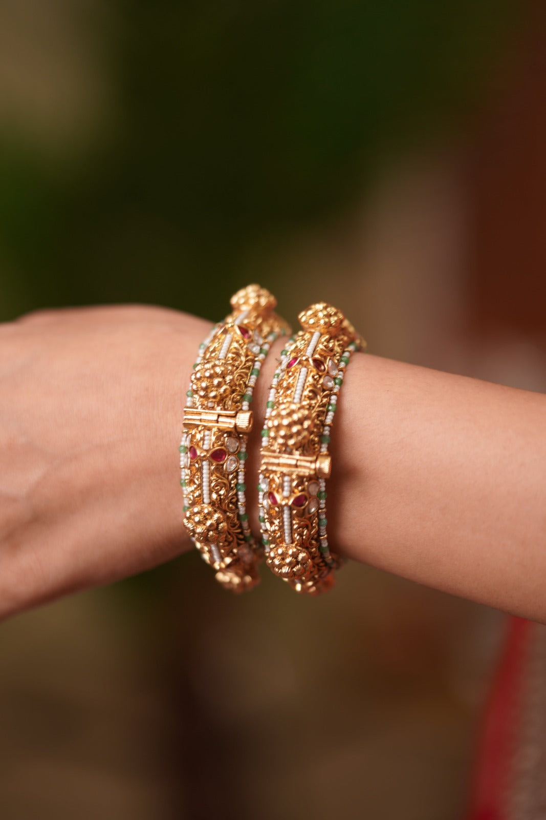 Jiva Gold Gokhru Style Pacheli Bangle | Kada | Sone Pe Suhaga
