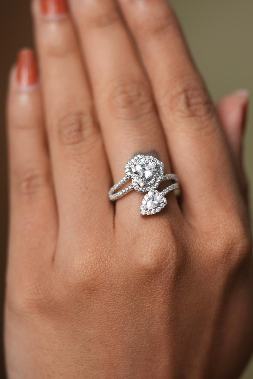Heartfelt Wrap Diamond Solitaire Ring