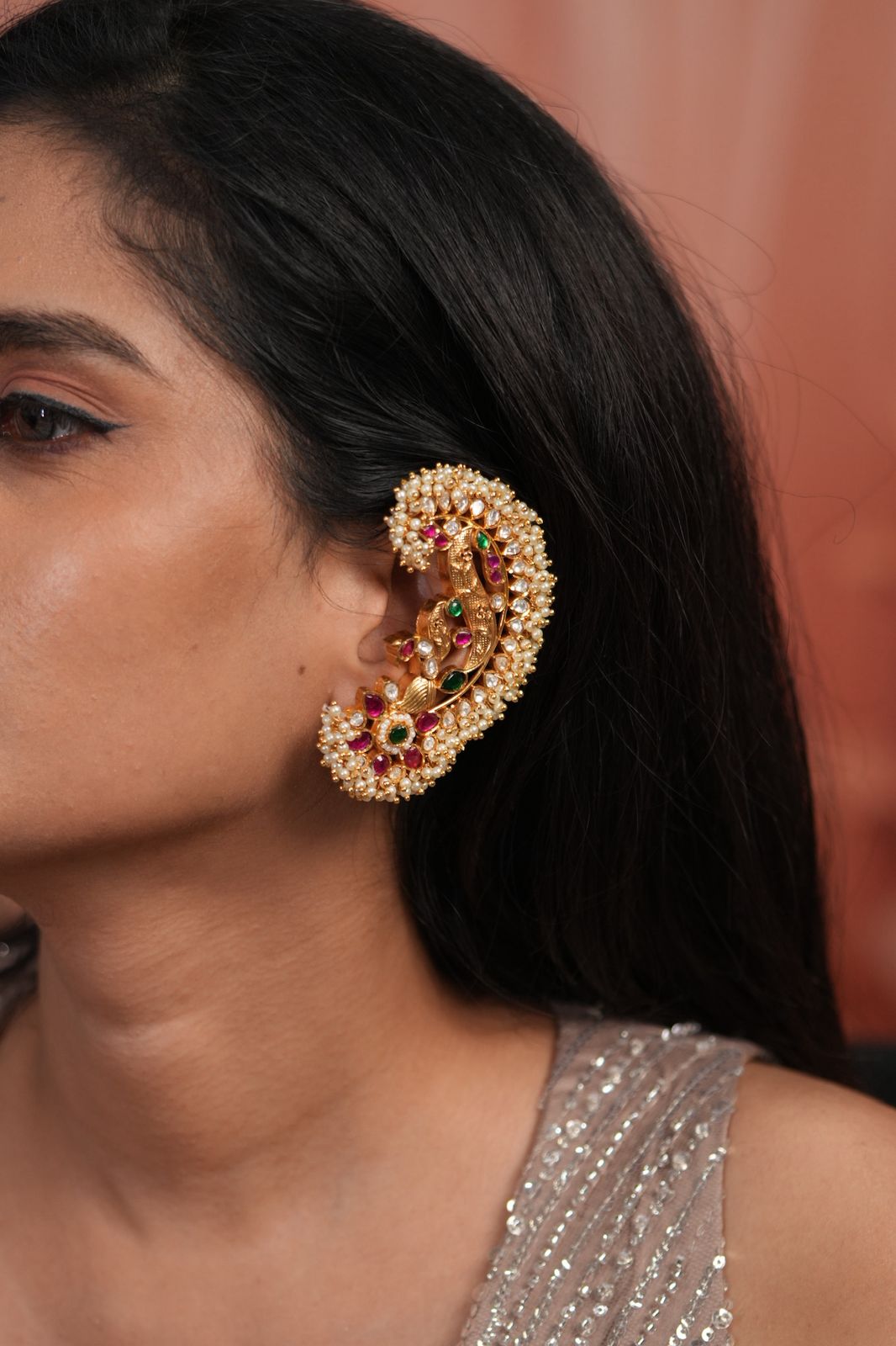 Sarang Polki Indian statement Earcuff Earring