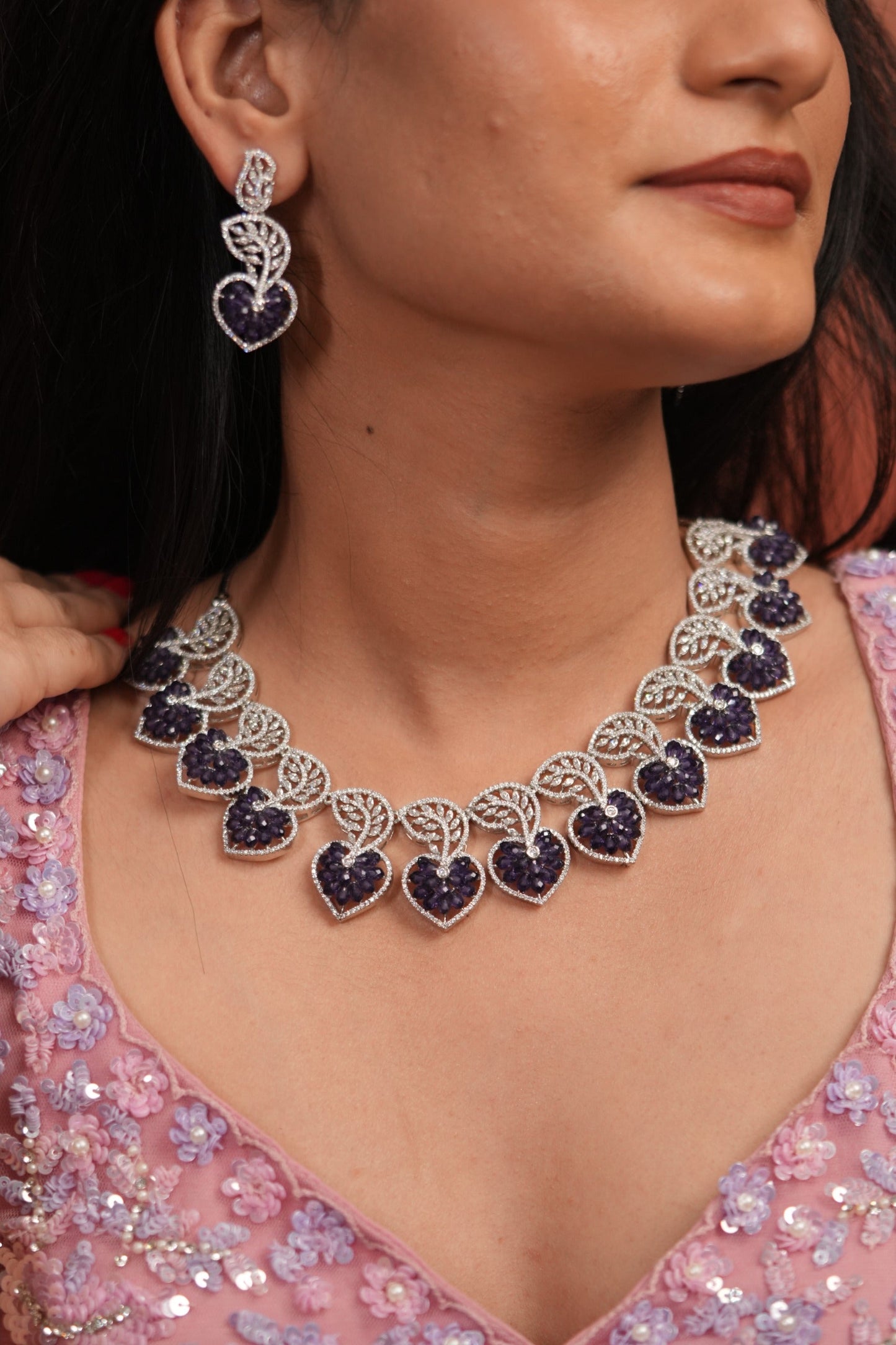 Princess Amorette Pastel Beaded Diamond Necklace Set | LaLa Land 2.0
