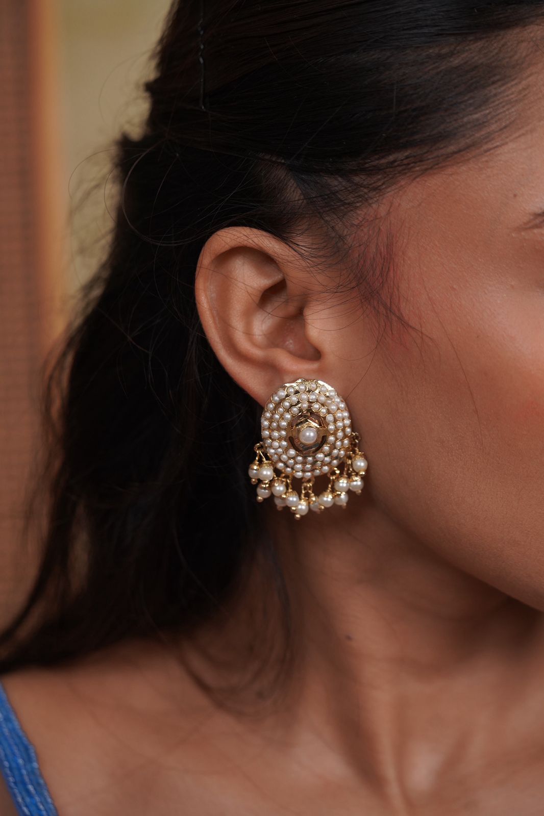 Wahida Jadaau Oval Indian Studs