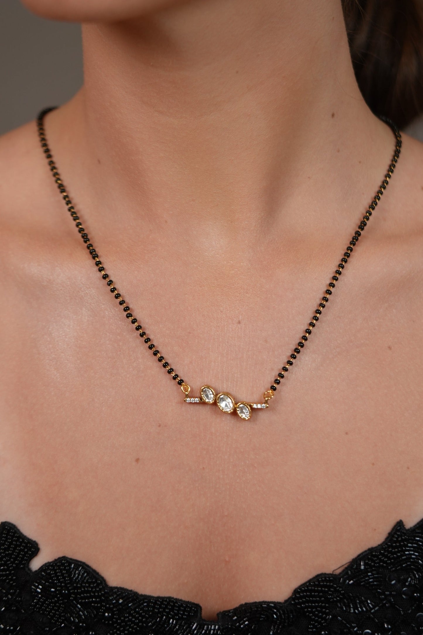 Saathiya Polki Single Line Mangalsutra | Daily Wear