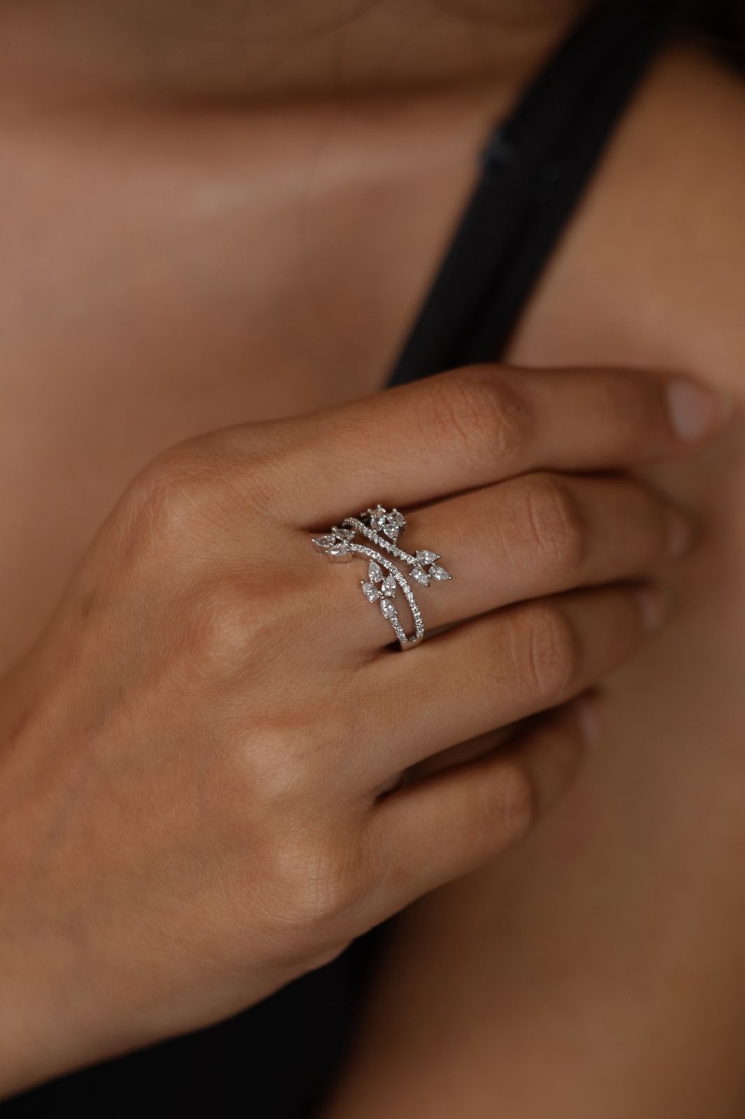 Lisa Diamond Delicate Designer Ring| Daily Wear