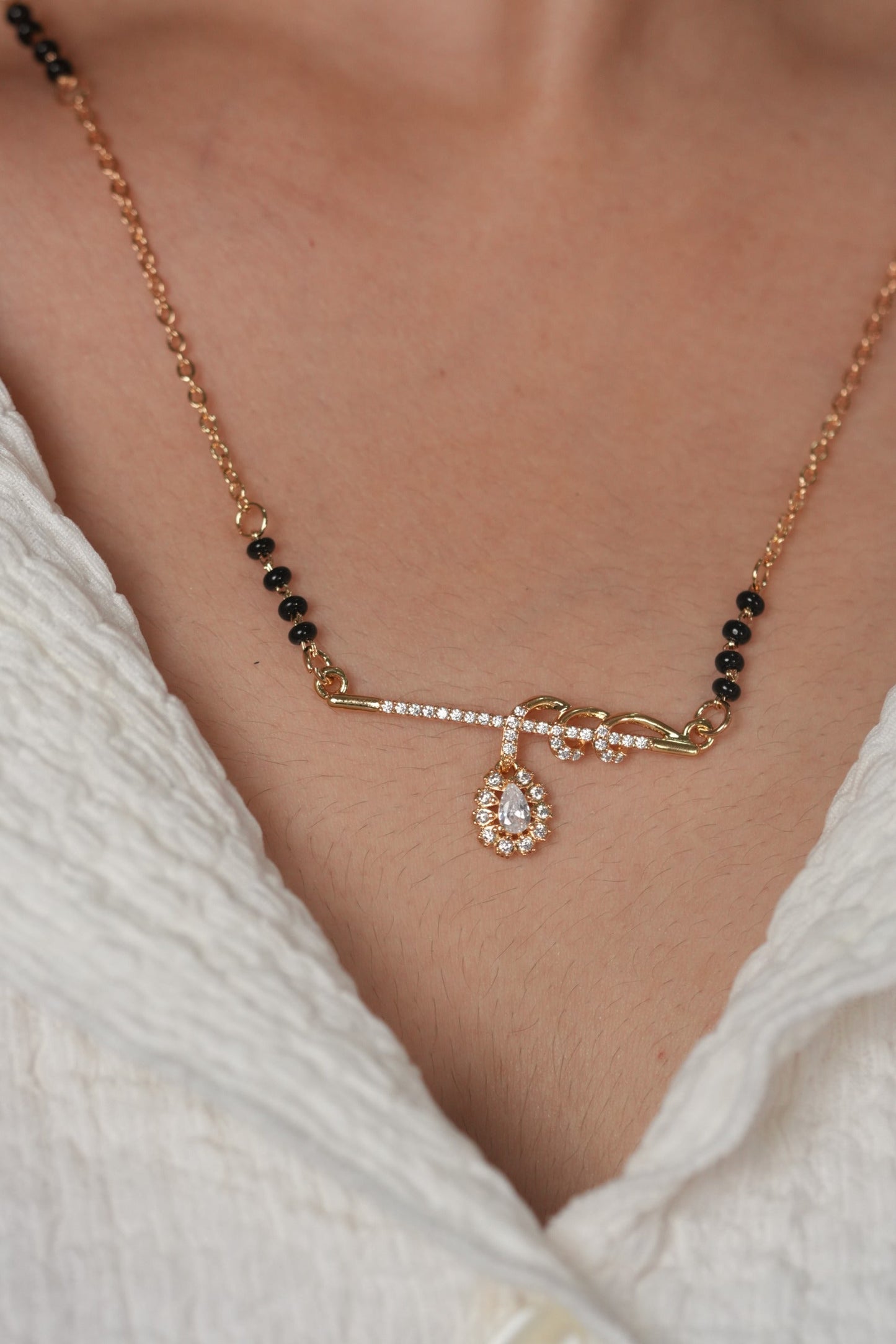 Jeevanbhar Single Line Diamond Mangalsutra | Daily Wear