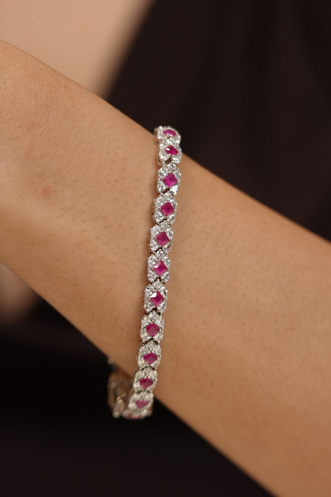 Strong Crush Coloured Diamond Tennis Bracelet