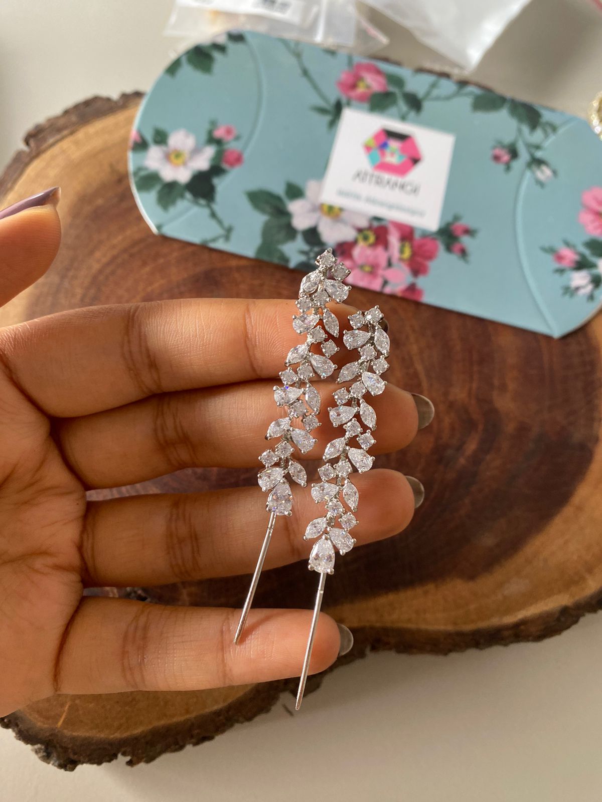 Diamond Sui Dhaaga Designer Cuff Earrings