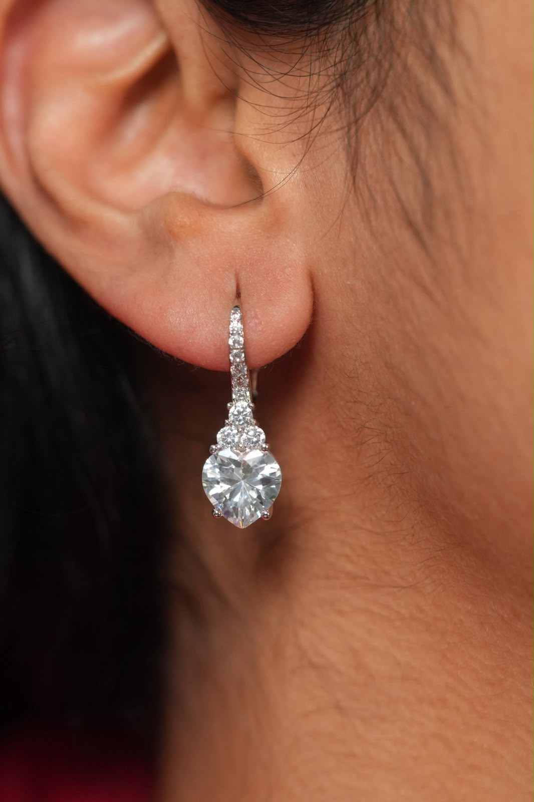 2 Carat Heart Diamond Solitaire Earrings| Bali