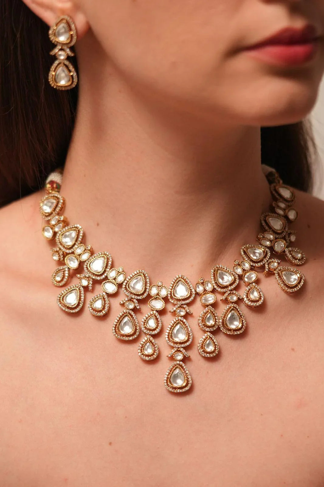 Nimisha Uncut Diamond Polki Necklace Set
