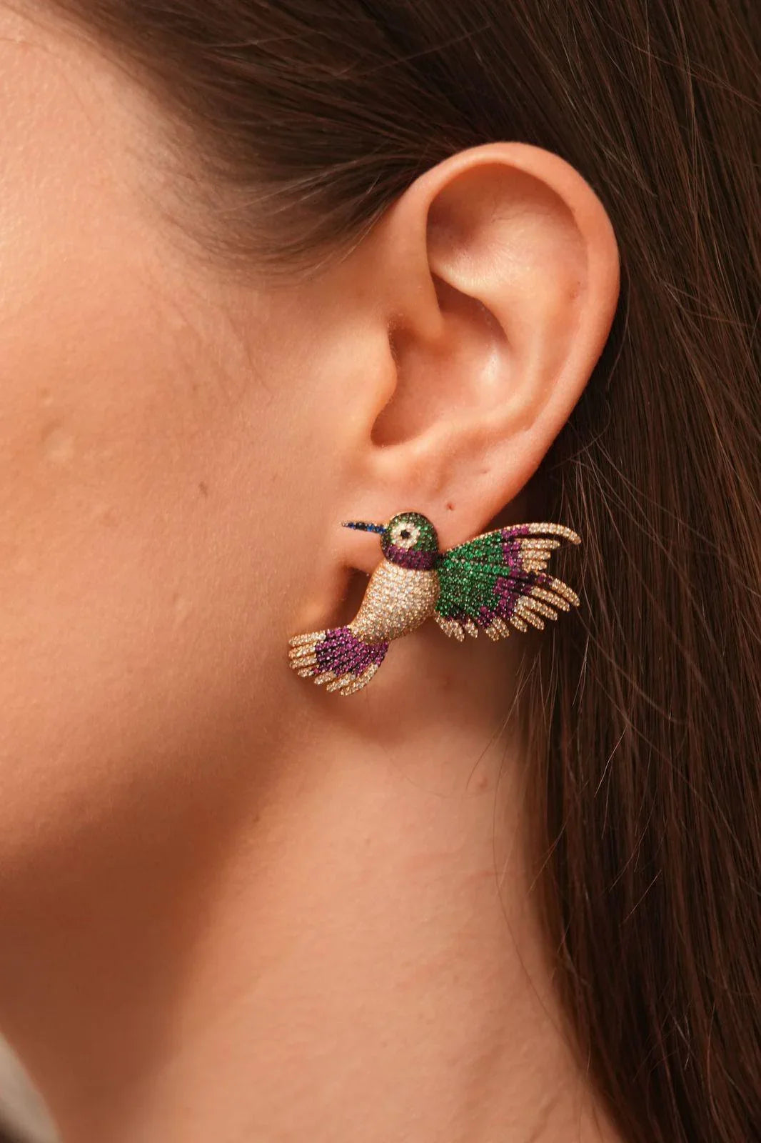 Free Bird Indo Western Diamond Earrings