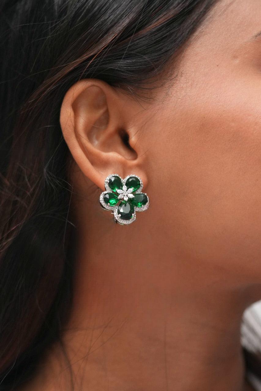 Bauble Floral Mid Sized Diamond Studs