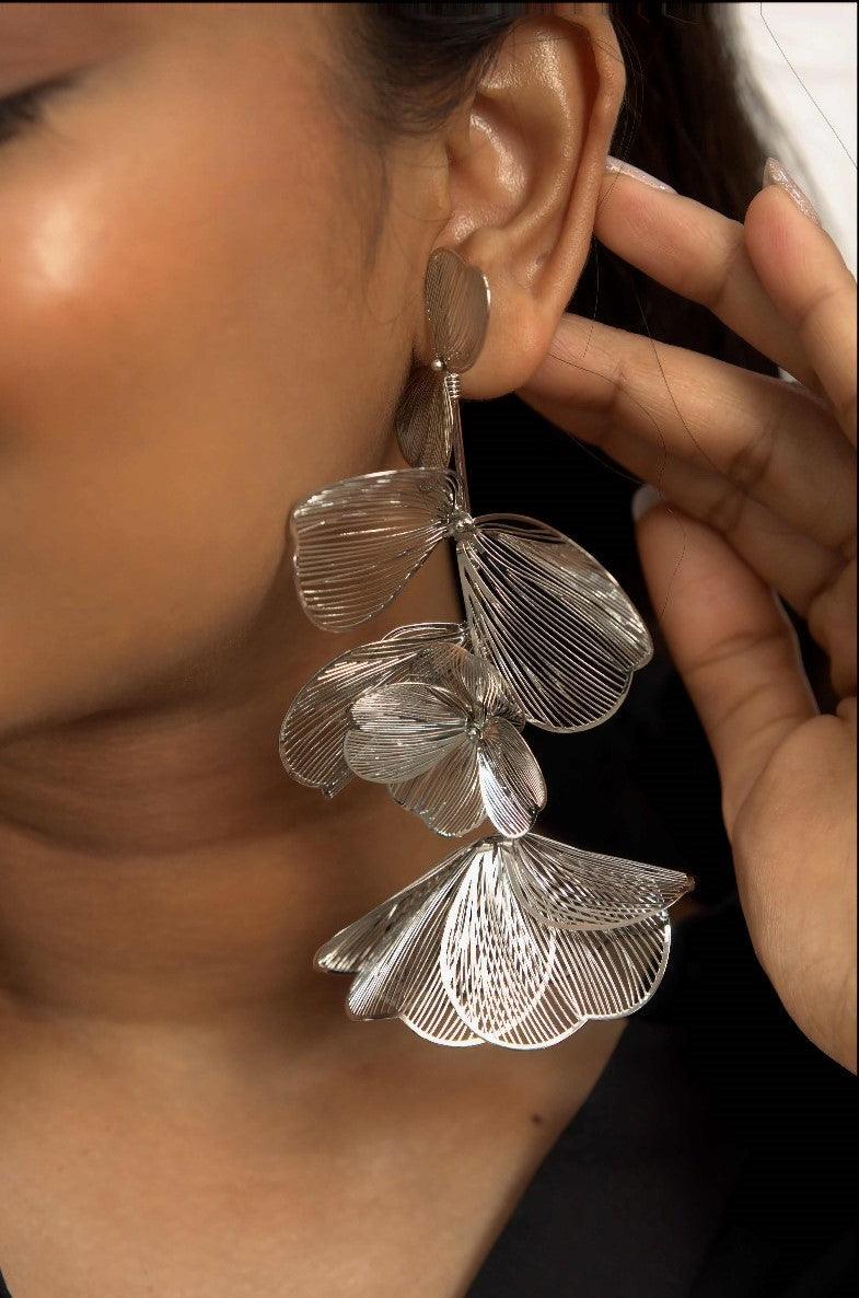 Dramatic Lightweight Party Wear Floral Earrings