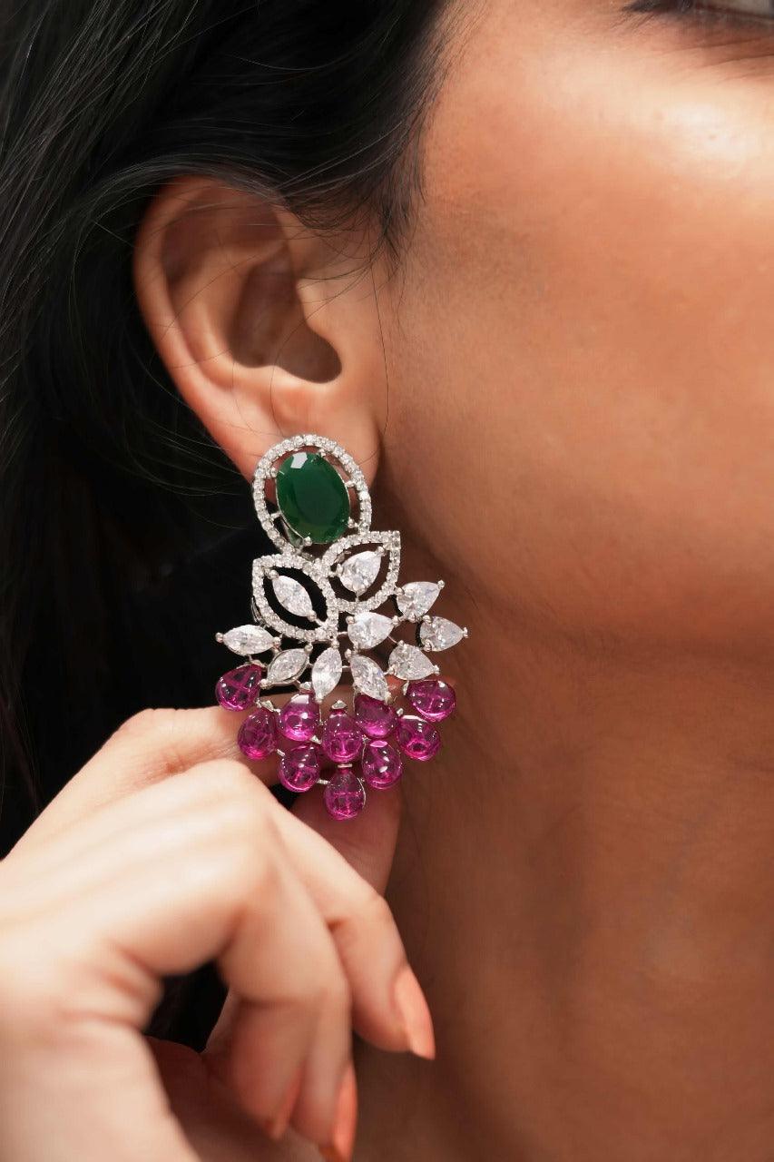 Duet Rhaspody Statement Diamond earrings | GemZ