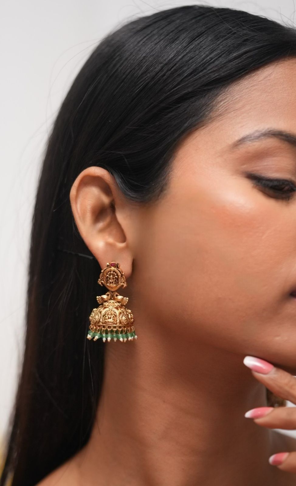 MayaLakshmi Mid-Sized Gold Jhumkas | Sone Pe Suhaga Collection