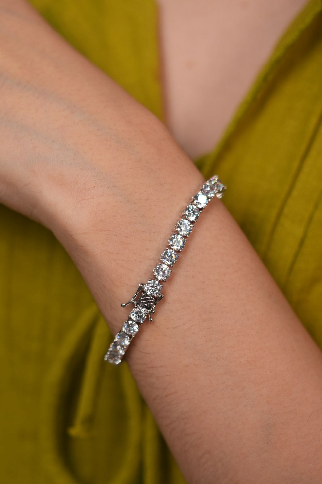 50 Cent Big Diamond Lover Round Solitaire Tennis Bracelet | 5mm