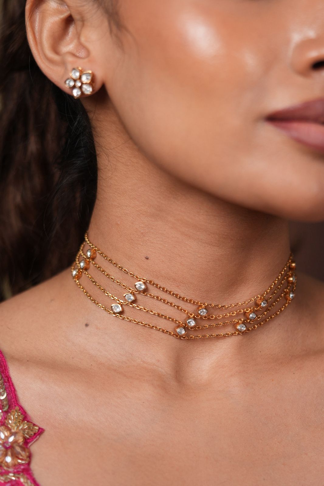 Moissanite Niti Indo Western Choker Set