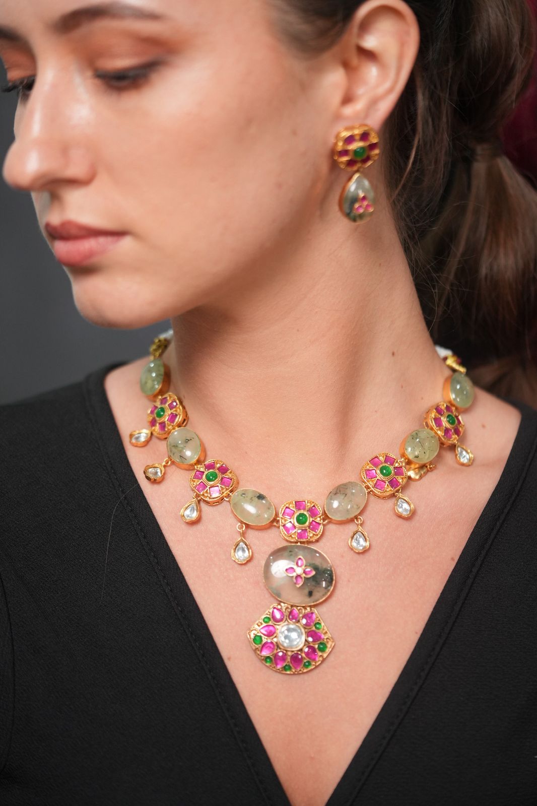 Ritukala Necklace Set | Natural Gemstones