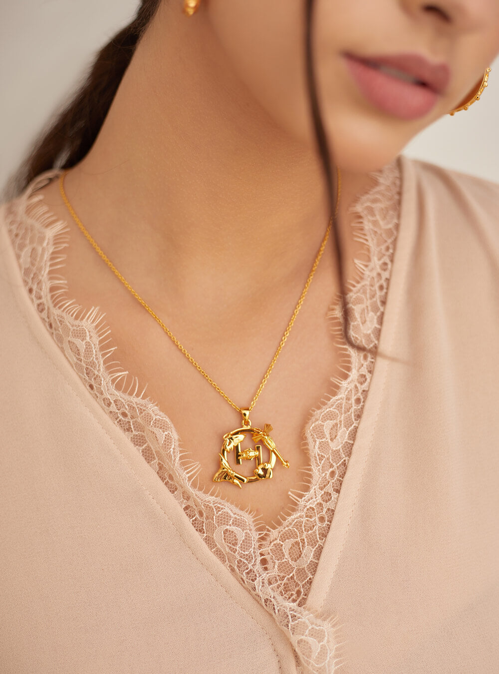 O.H. V Mini Pendant Necklace