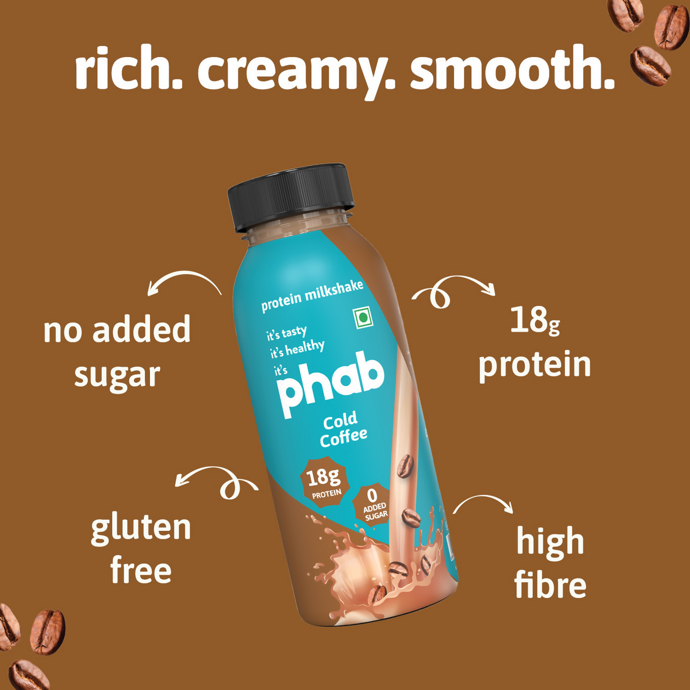 Phab Protein Milkshake With protein Cold Coffee Protein Shake