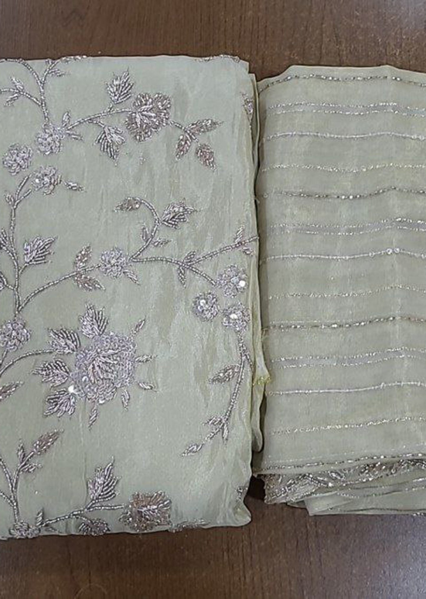 Alabaster Cream Dress Material