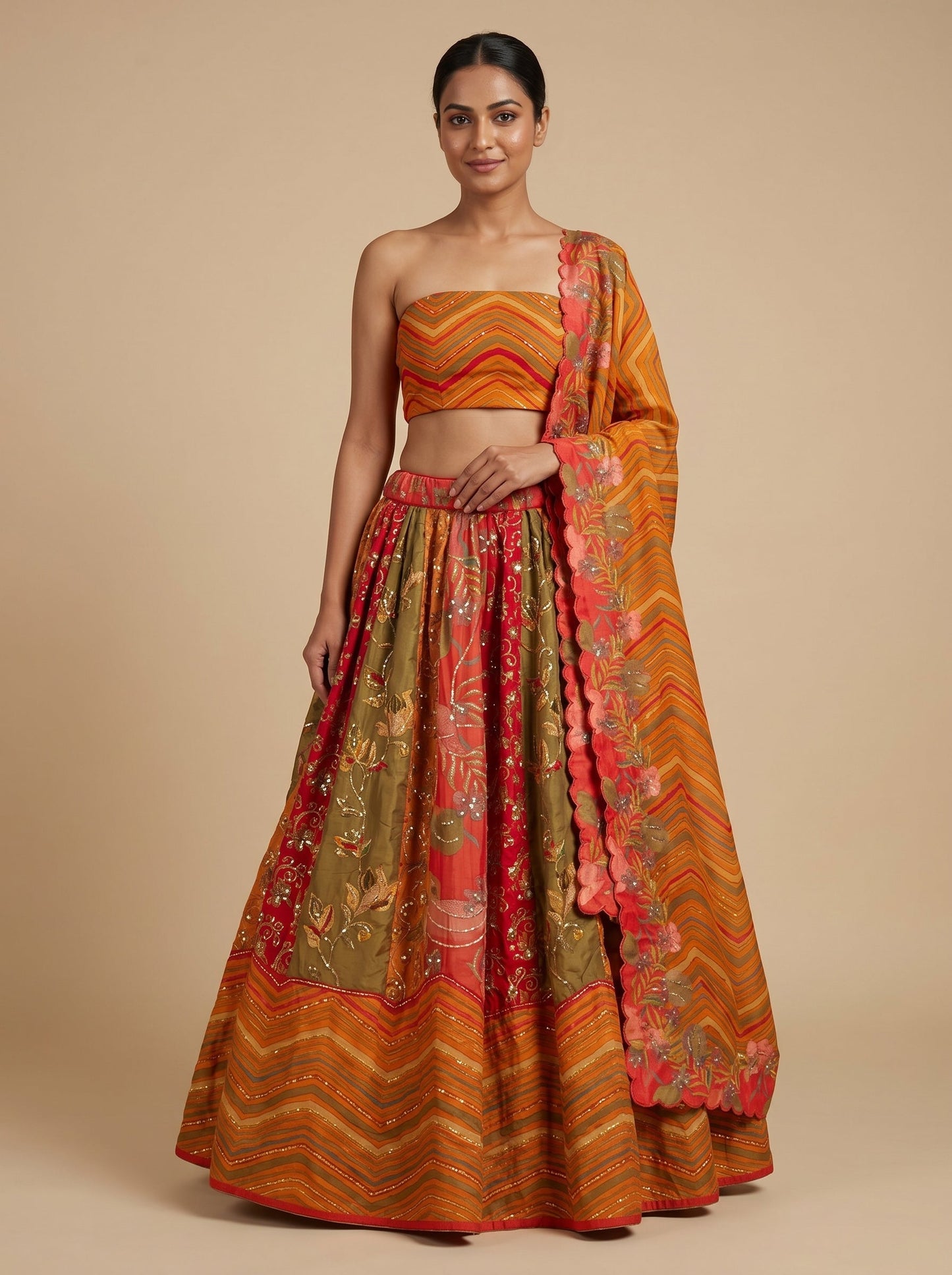 Amber Print Lehenga