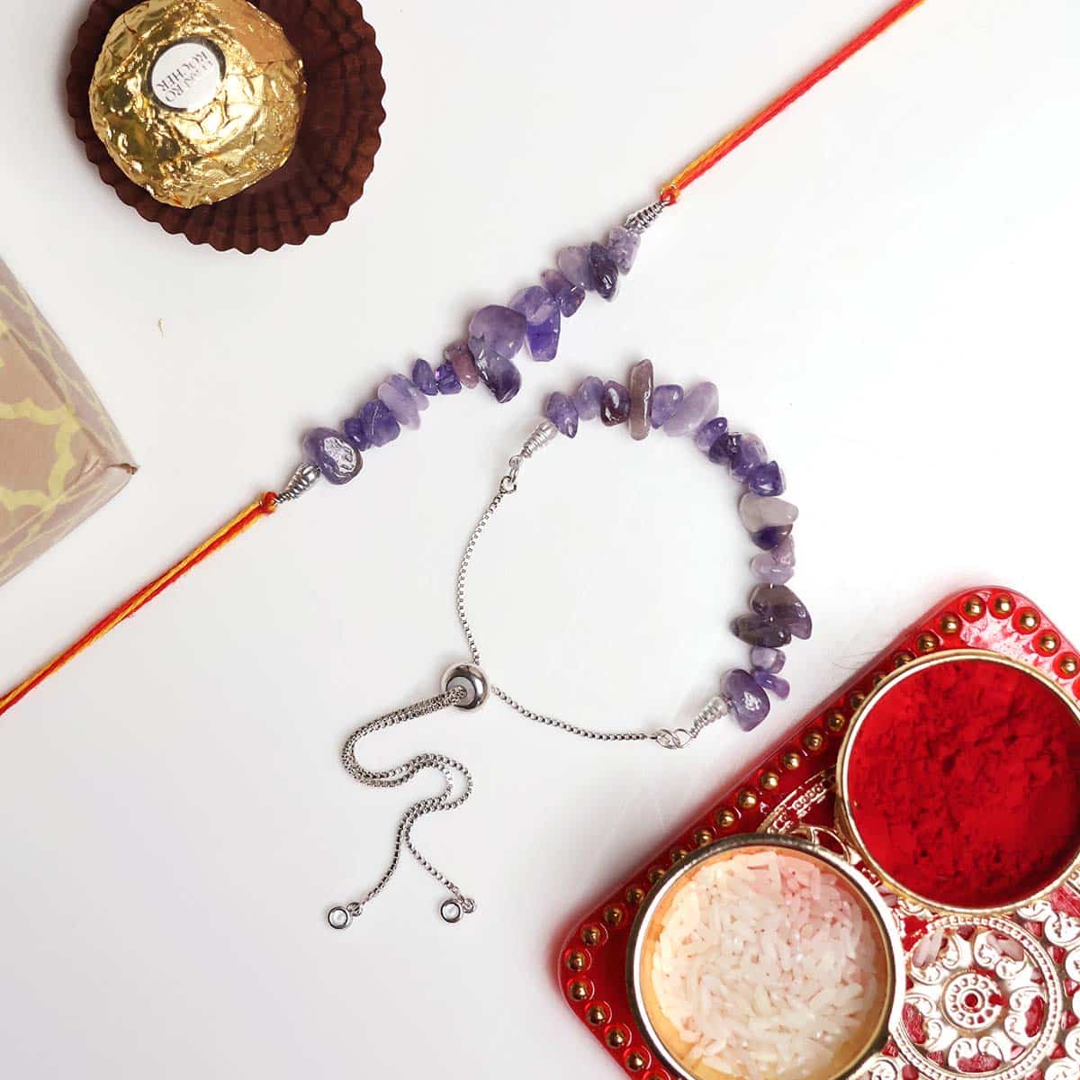 Amethyst Crystal Rakhi
