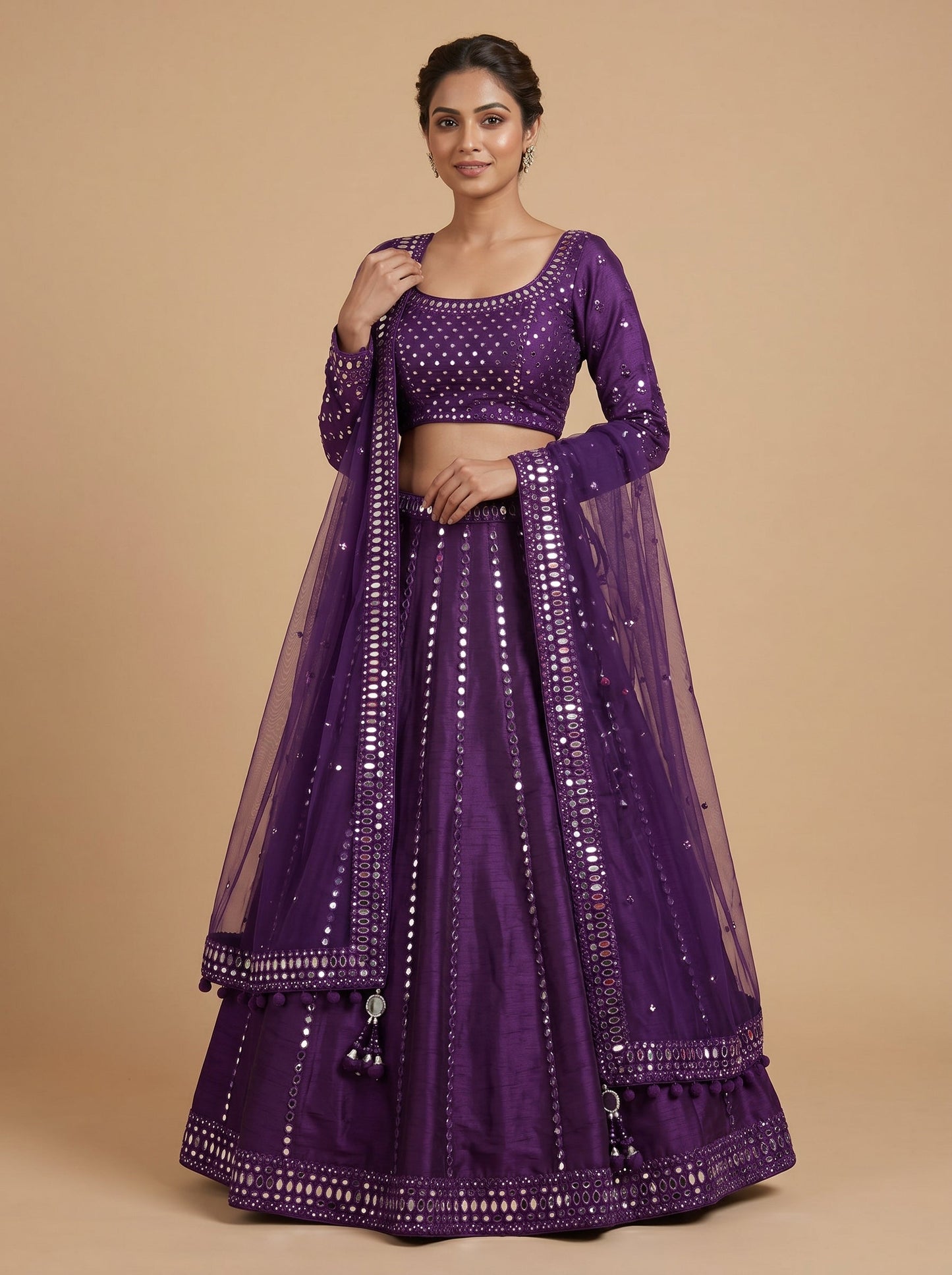 Amethyst Silk Lehenga