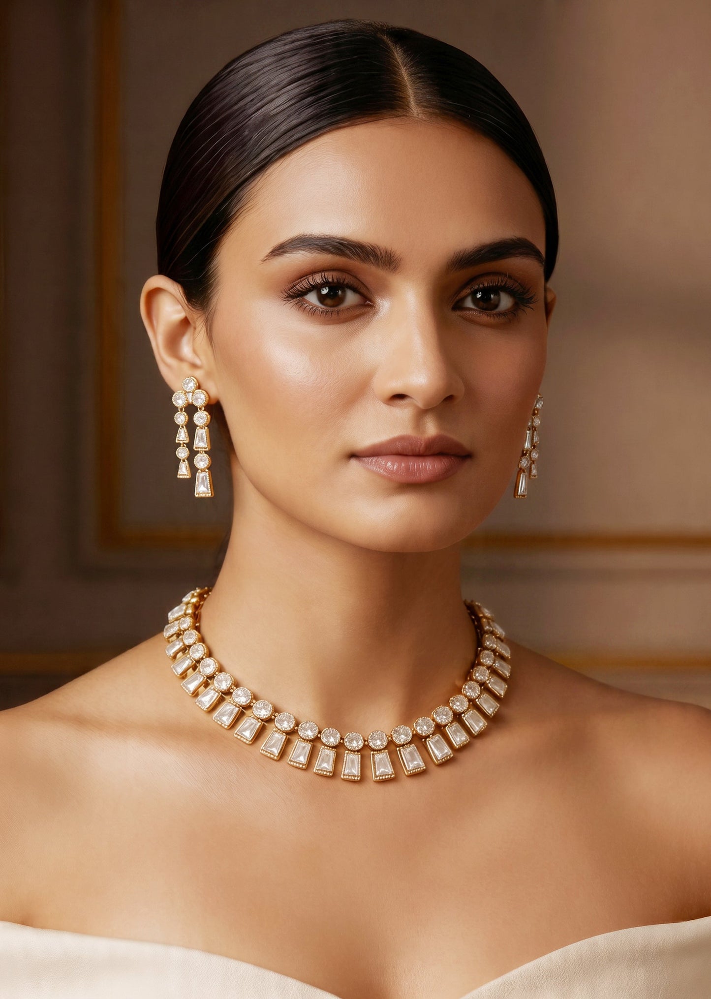 Antique Gold Heritage Necklace Set