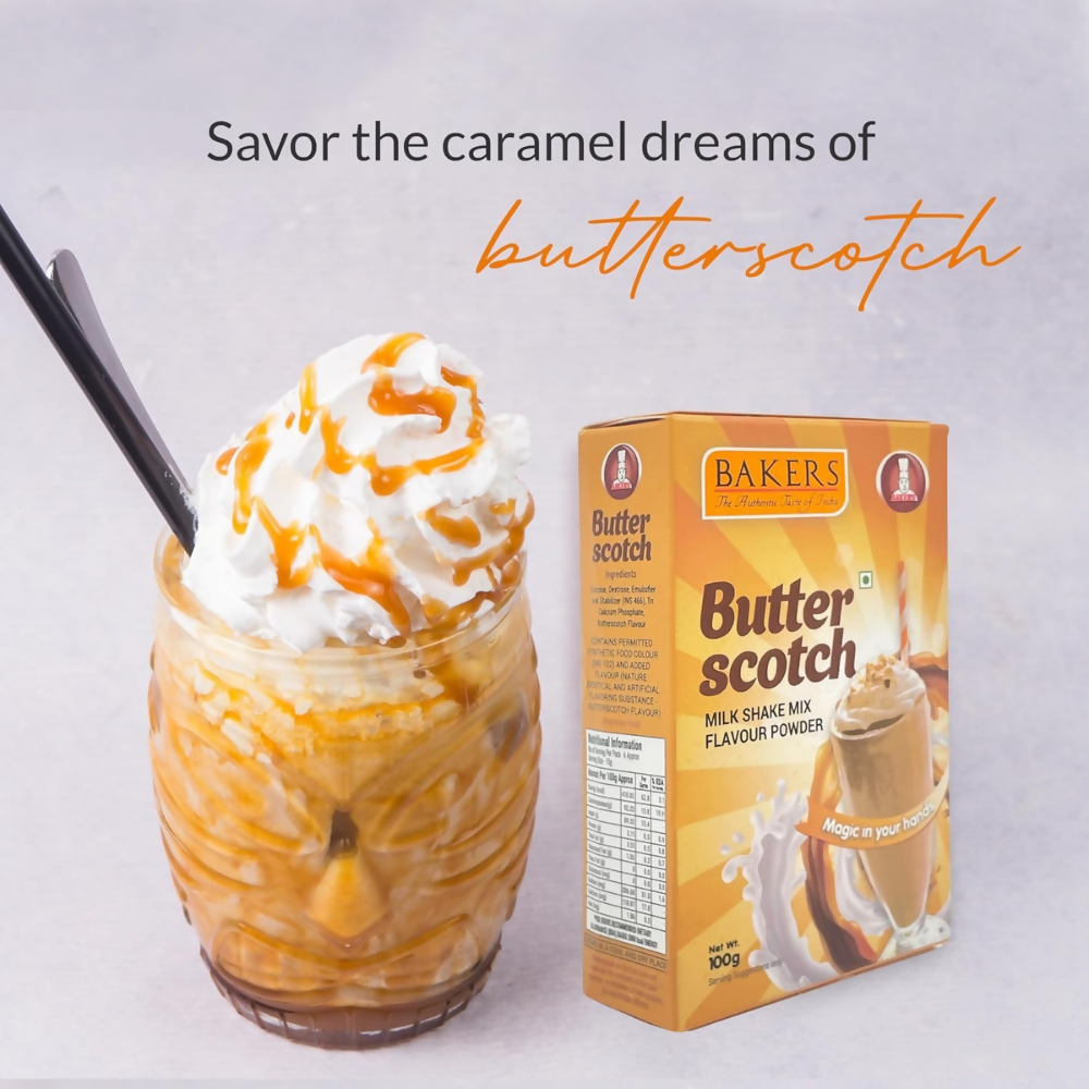 BAKERS Premium Milk Shake Mix - Blueberry, Badam, Butterscotch & Chocolate