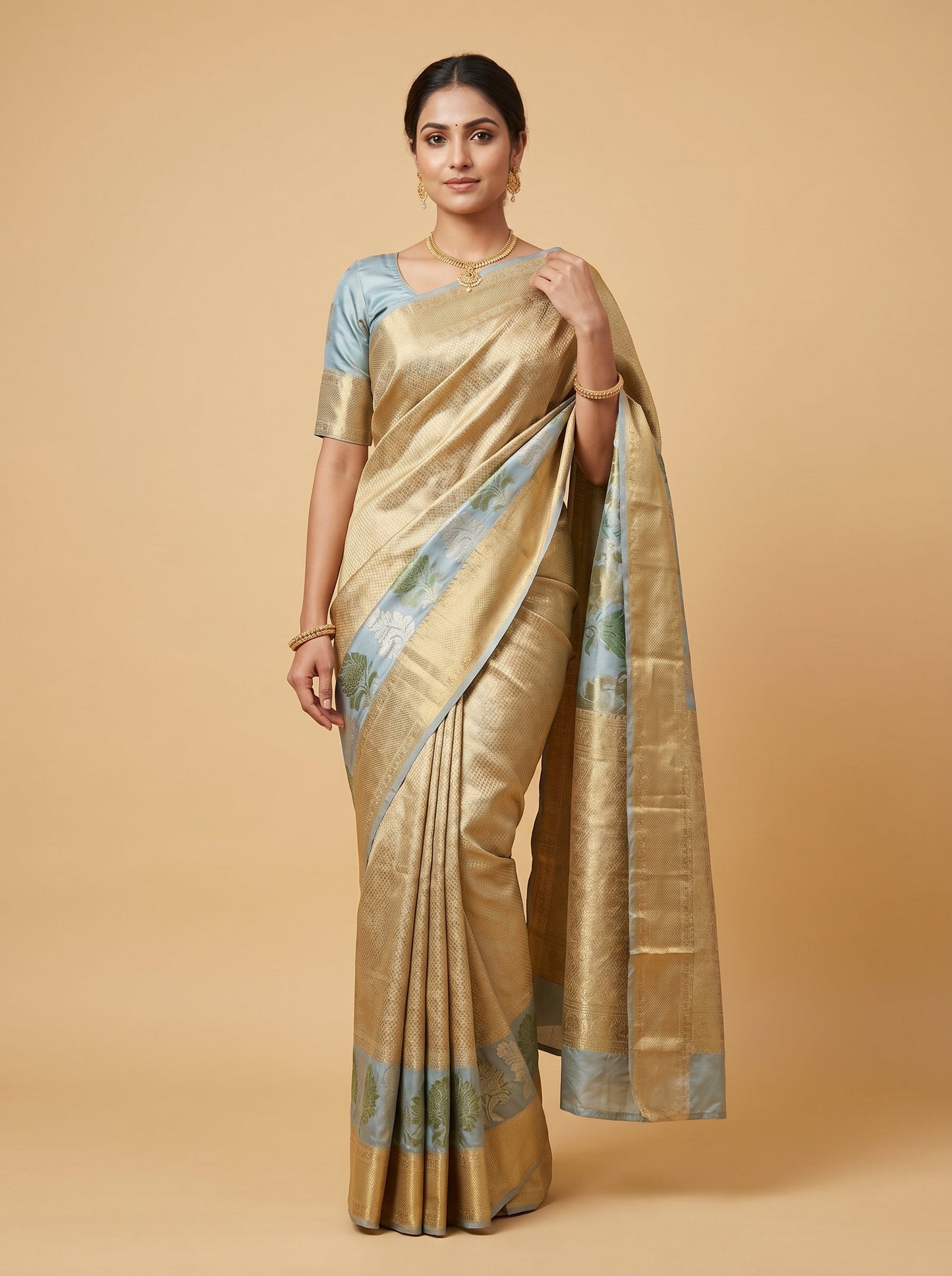 Aqua Serenity Handloom Saree