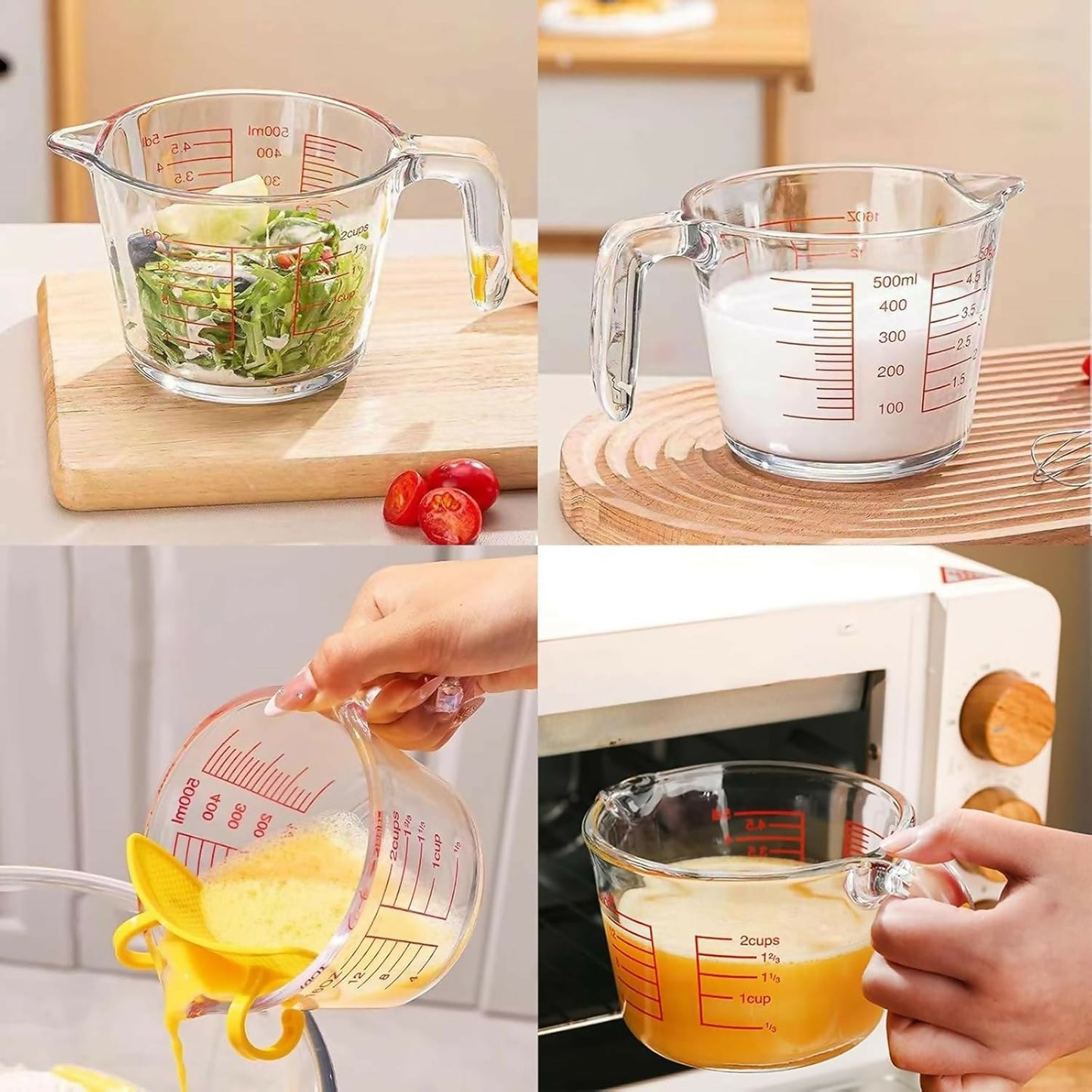 Not Available Glass Measuring Jug with Lid