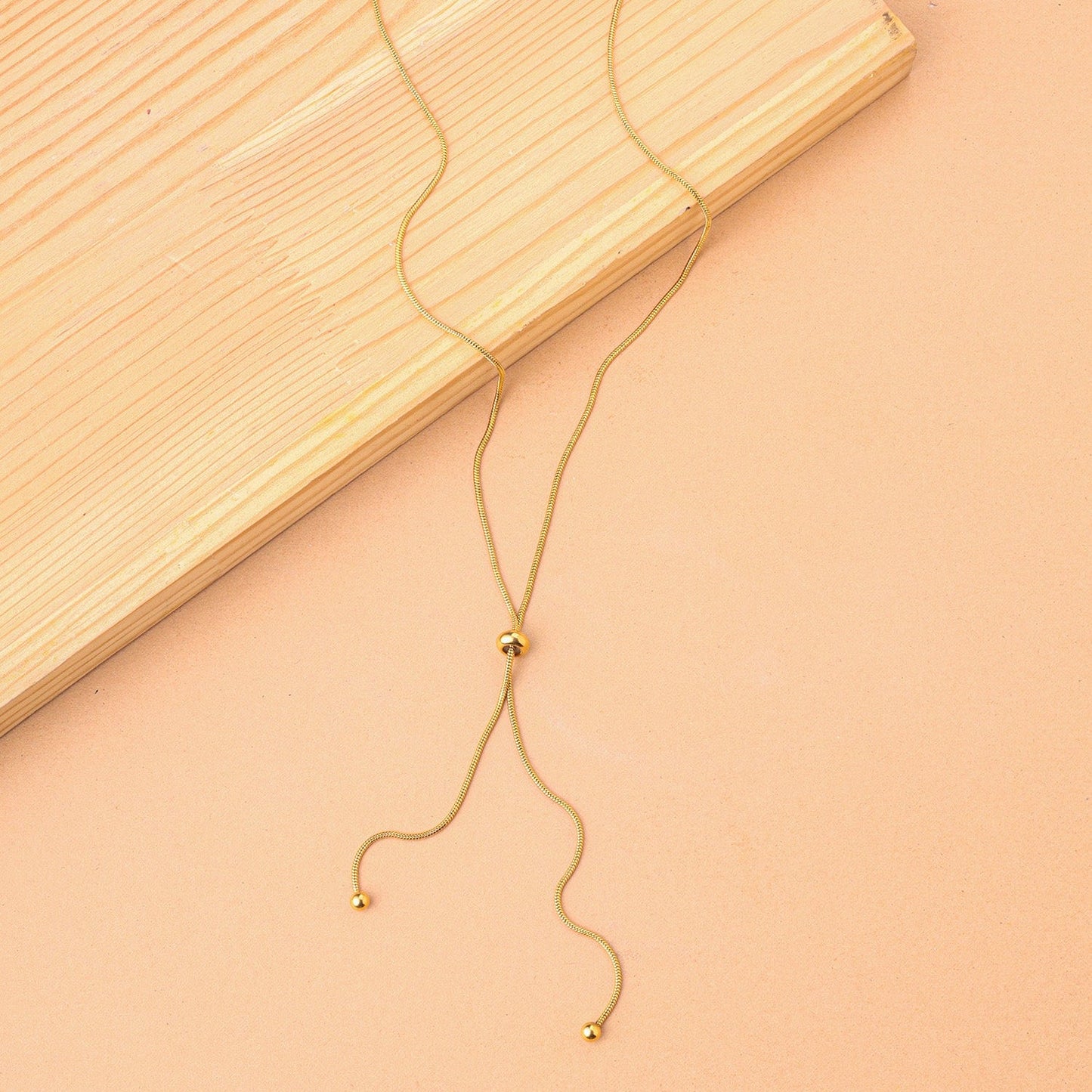Golden Bolo Glide Necklace