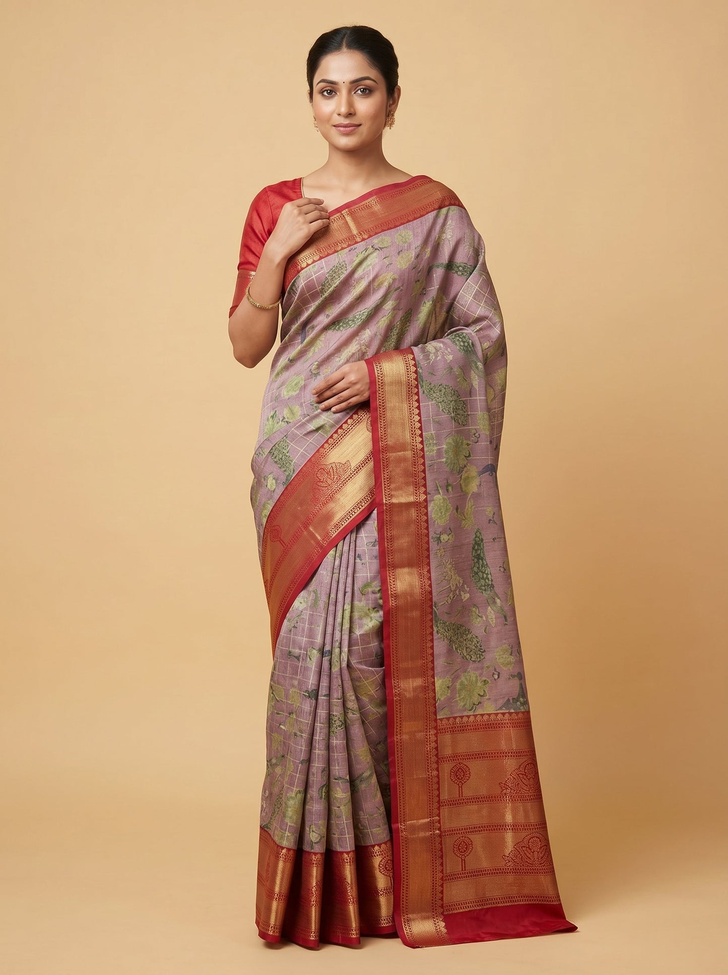 Baby Pink Blush Weave Handloom Saree