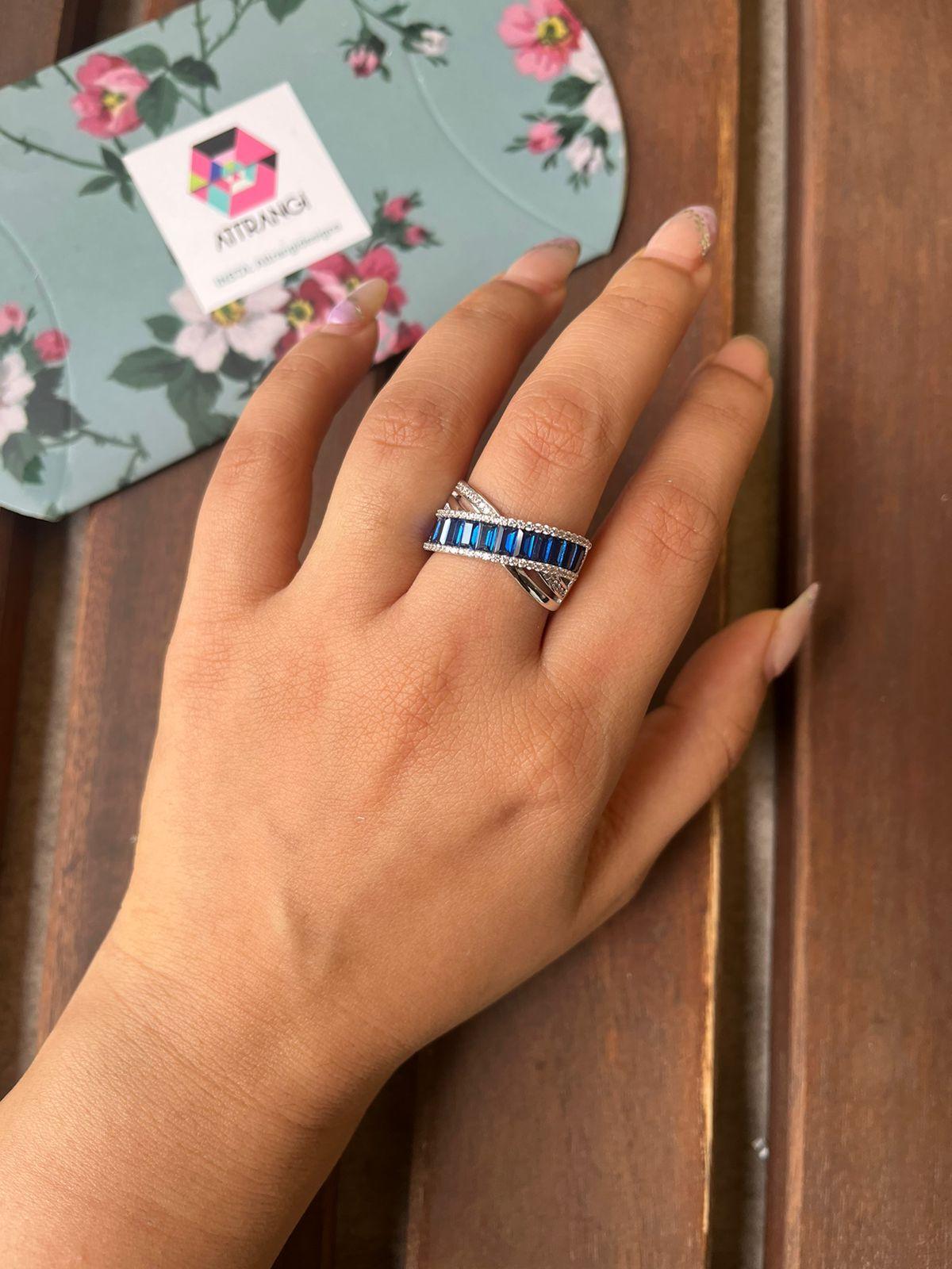 Baguette Diana Band Cocktail Diamond Ring