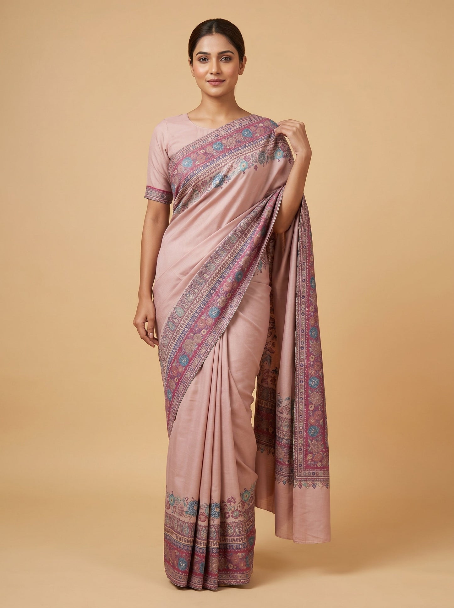 Beige Neutral Grace Handloom Saree