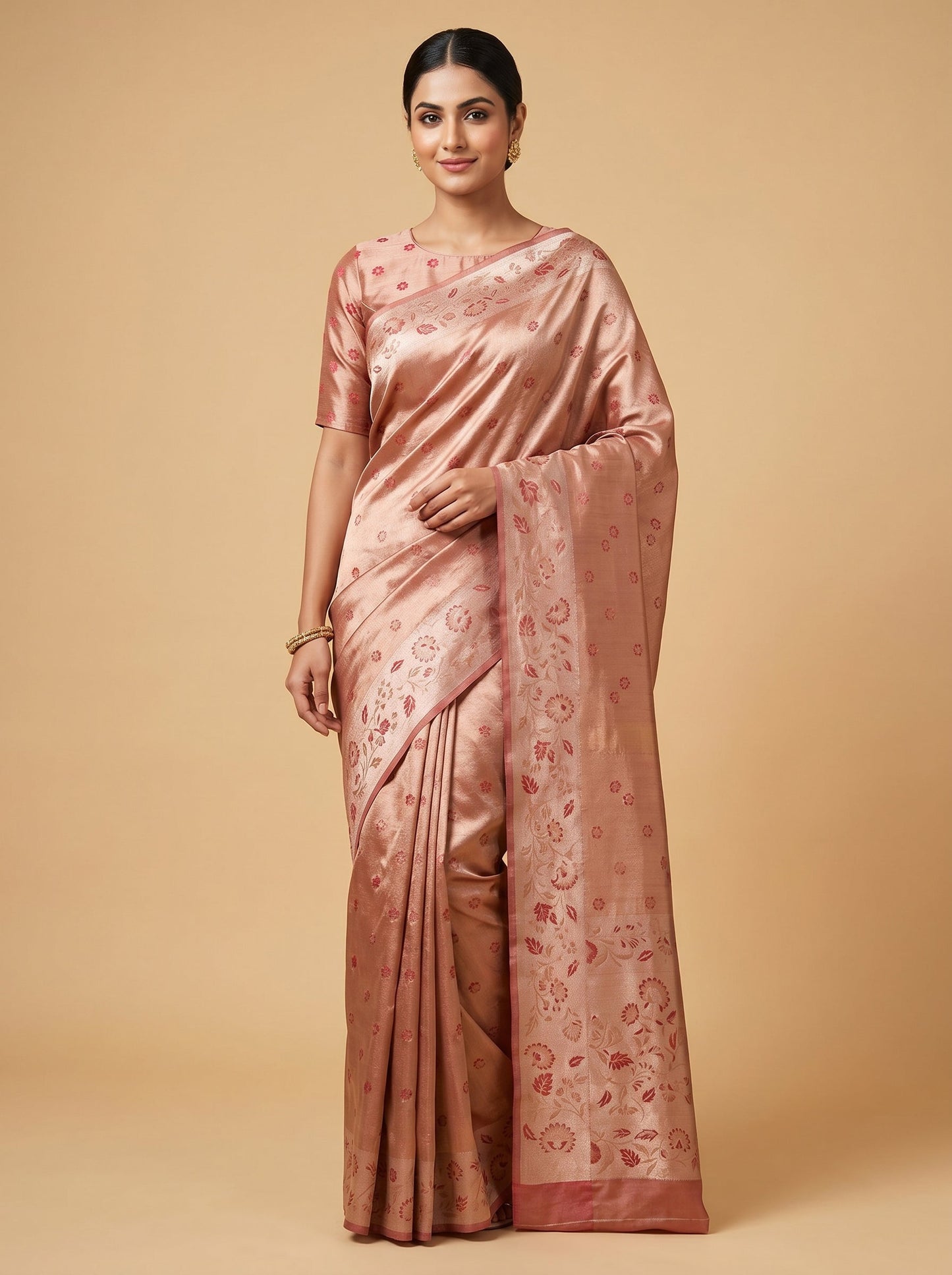 Beige Neutral Weave Handloom Saree