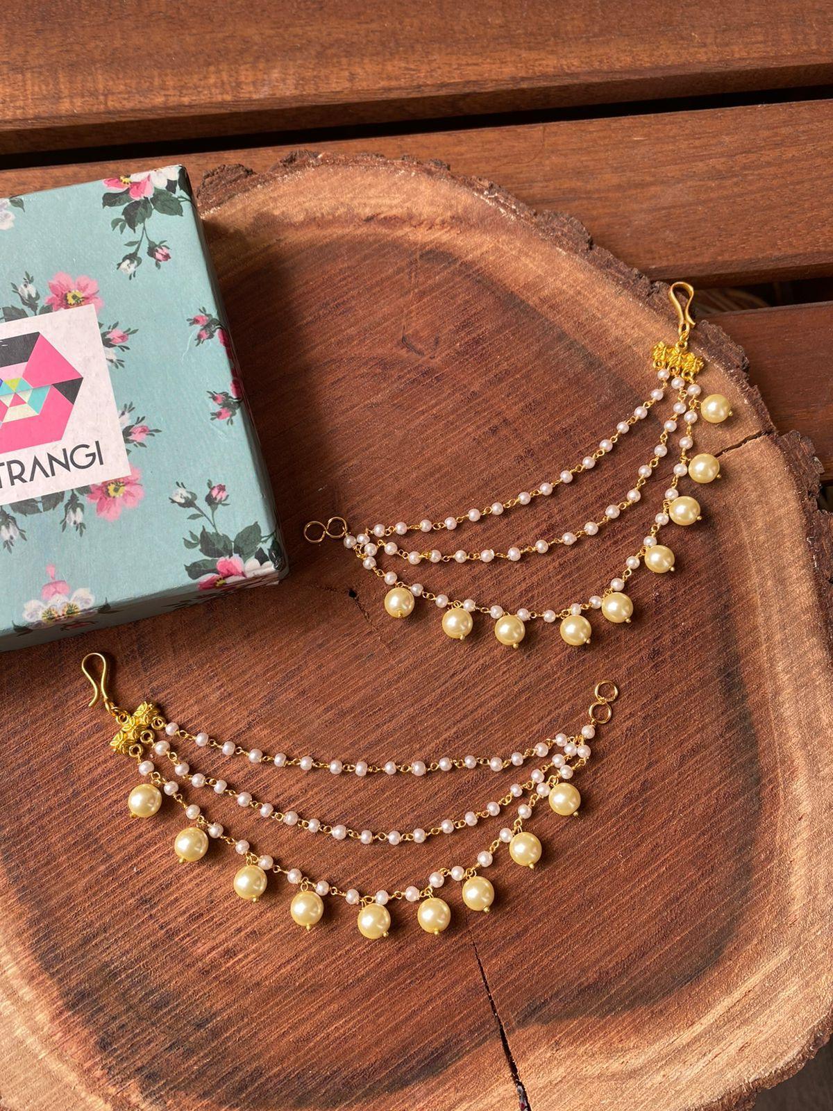 Bilaani 3 layer Pearl Hair Chain